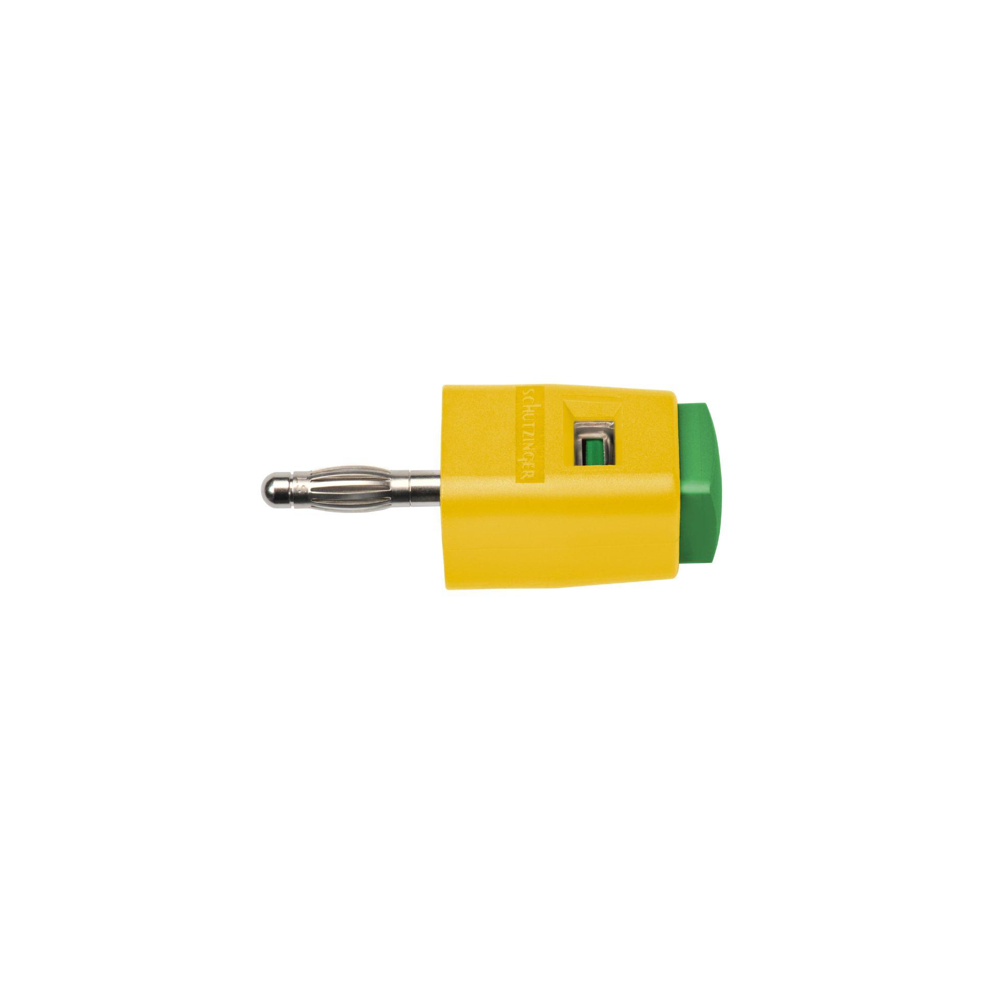 Pinza a pressione rapida per presa ø 4 mm, verde-giallo Pinza a pressione rapida per presa ø 4 mm, verde-giallo