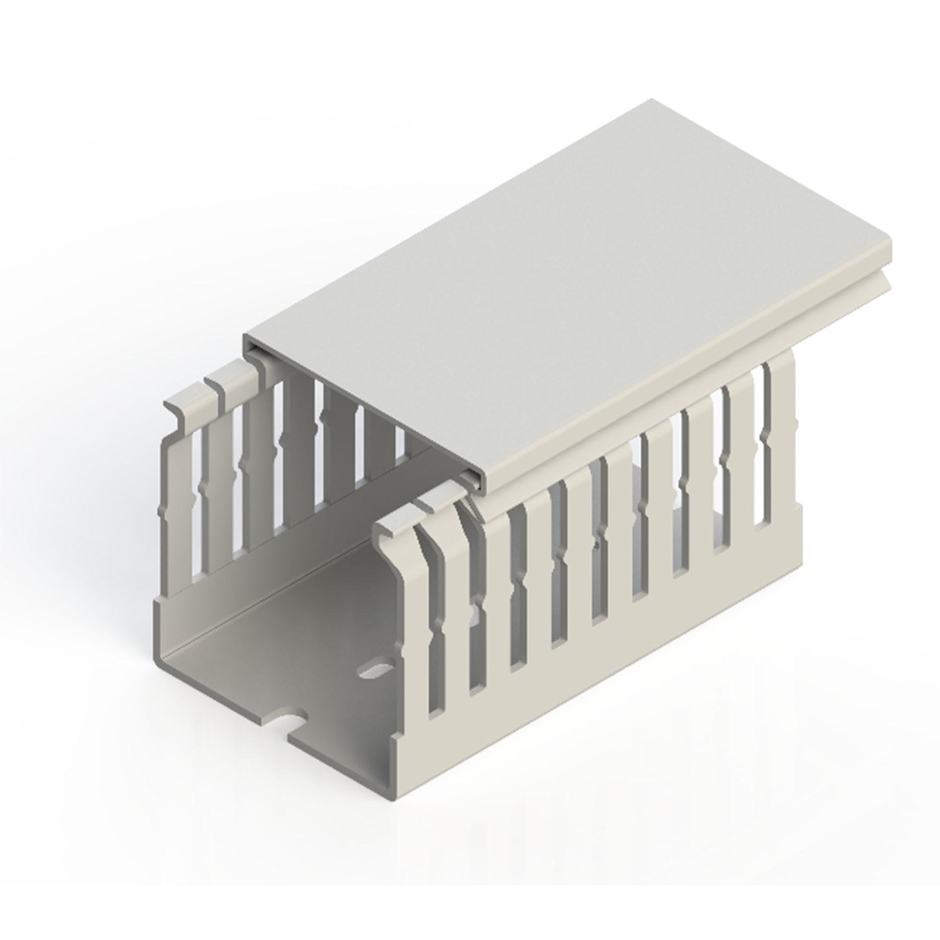 Halogen-free cable duct light grey (DIN) / 50x50mm (WxH)