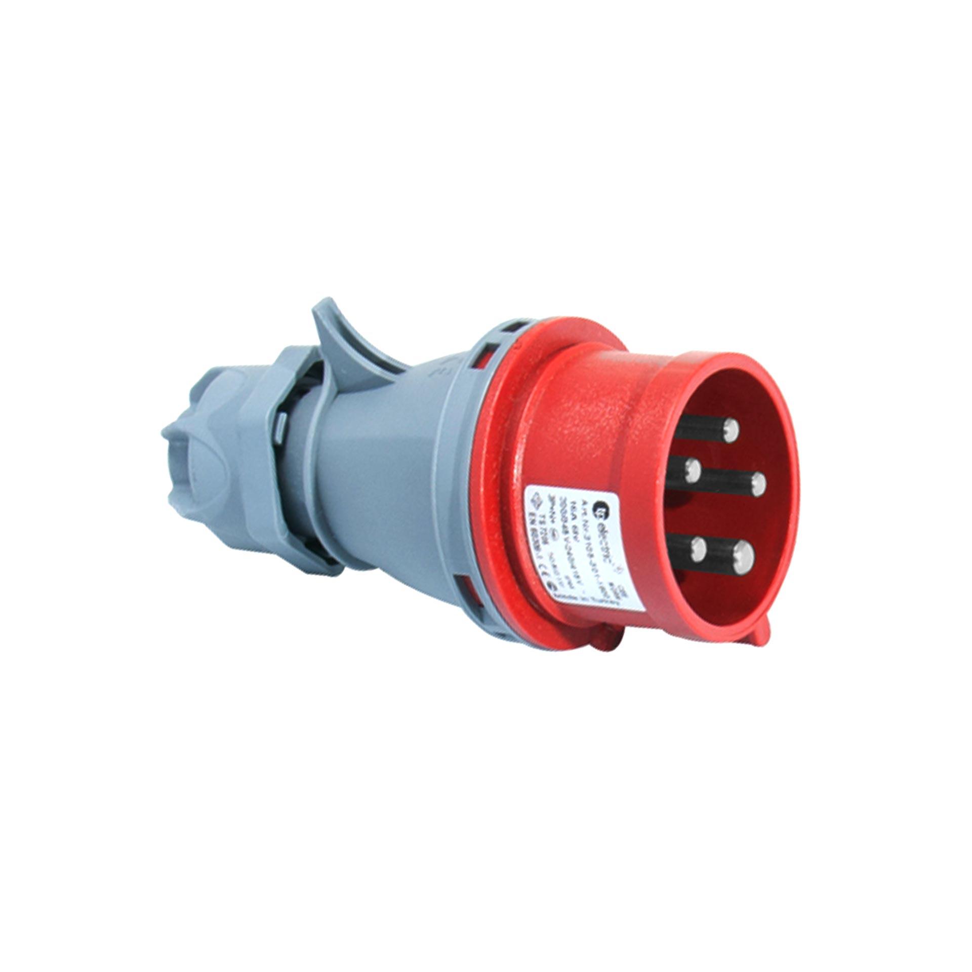 Spina CEE rapida 16A 5P 6h, 3PNE 400V, contatti nichelati, sistema Quick Connect brevettato