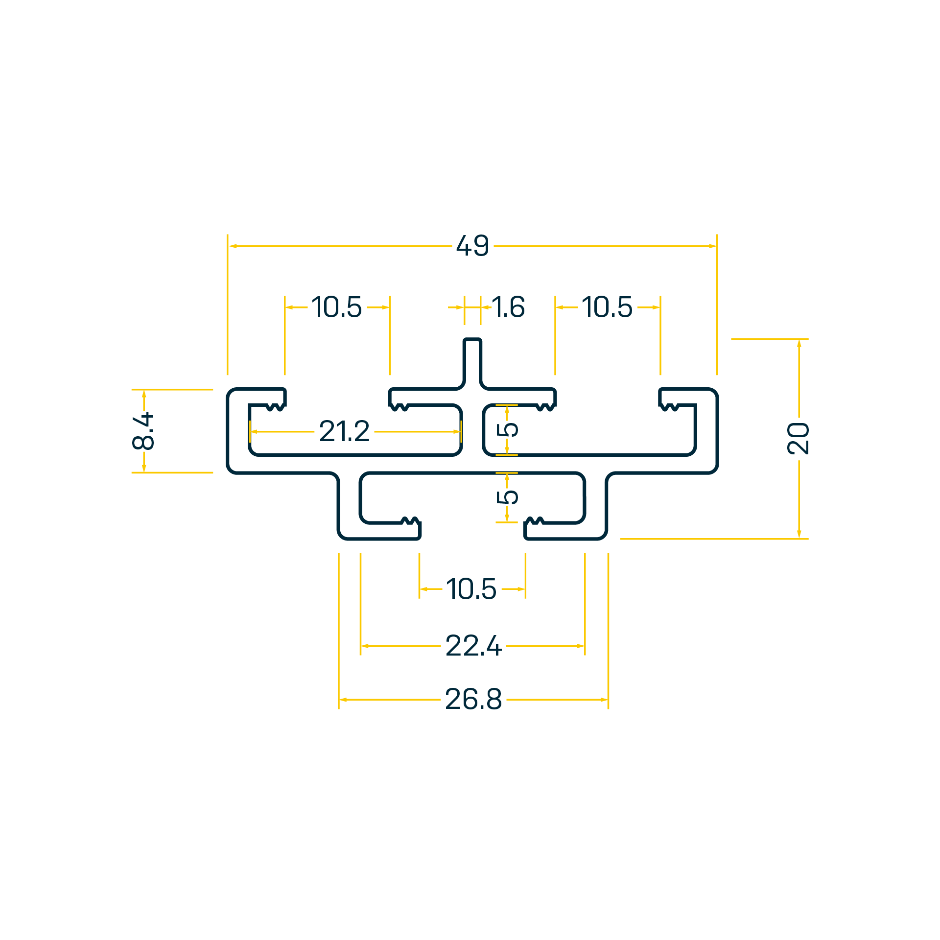 GA248 Rail de fixation BS.49
