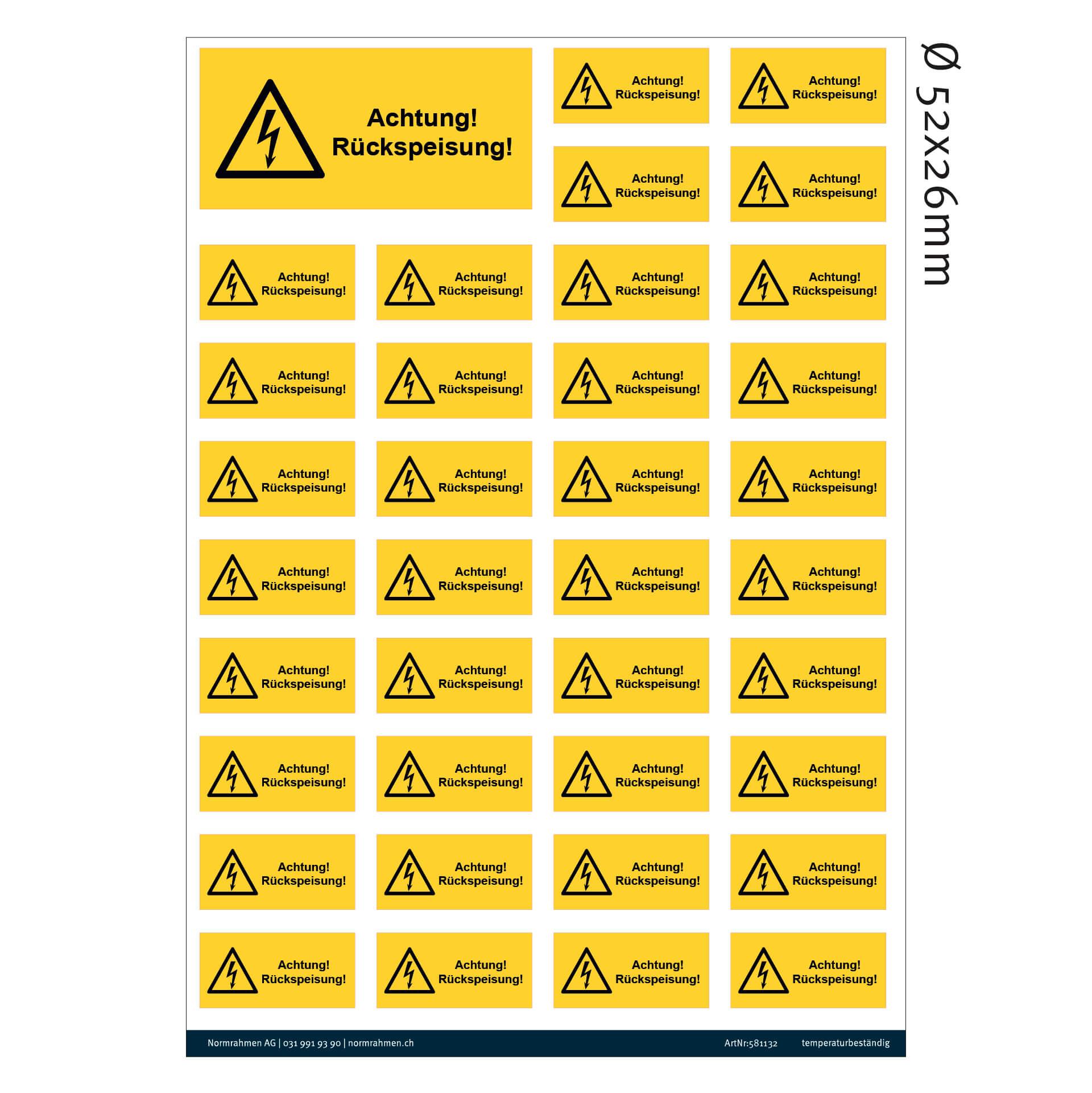 Attention: 50x25mm backfeed, adhesive on A4 sheet of 40Nz