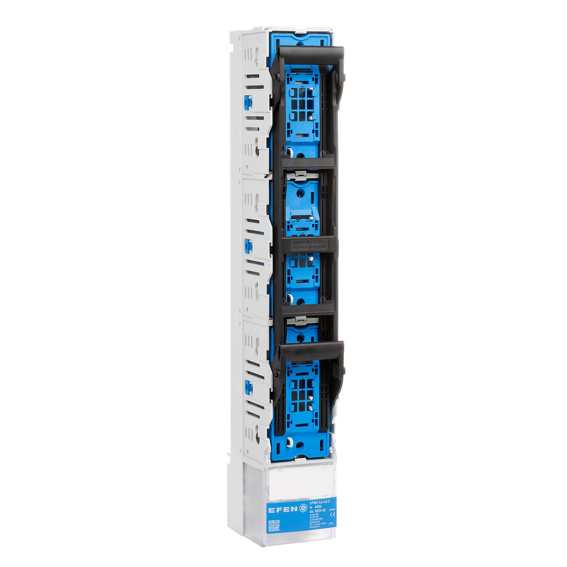 Réglette sectionneur HPC E4, taille 2, 3P, 185mm, raccord en bornes V (tripolaire commutable)