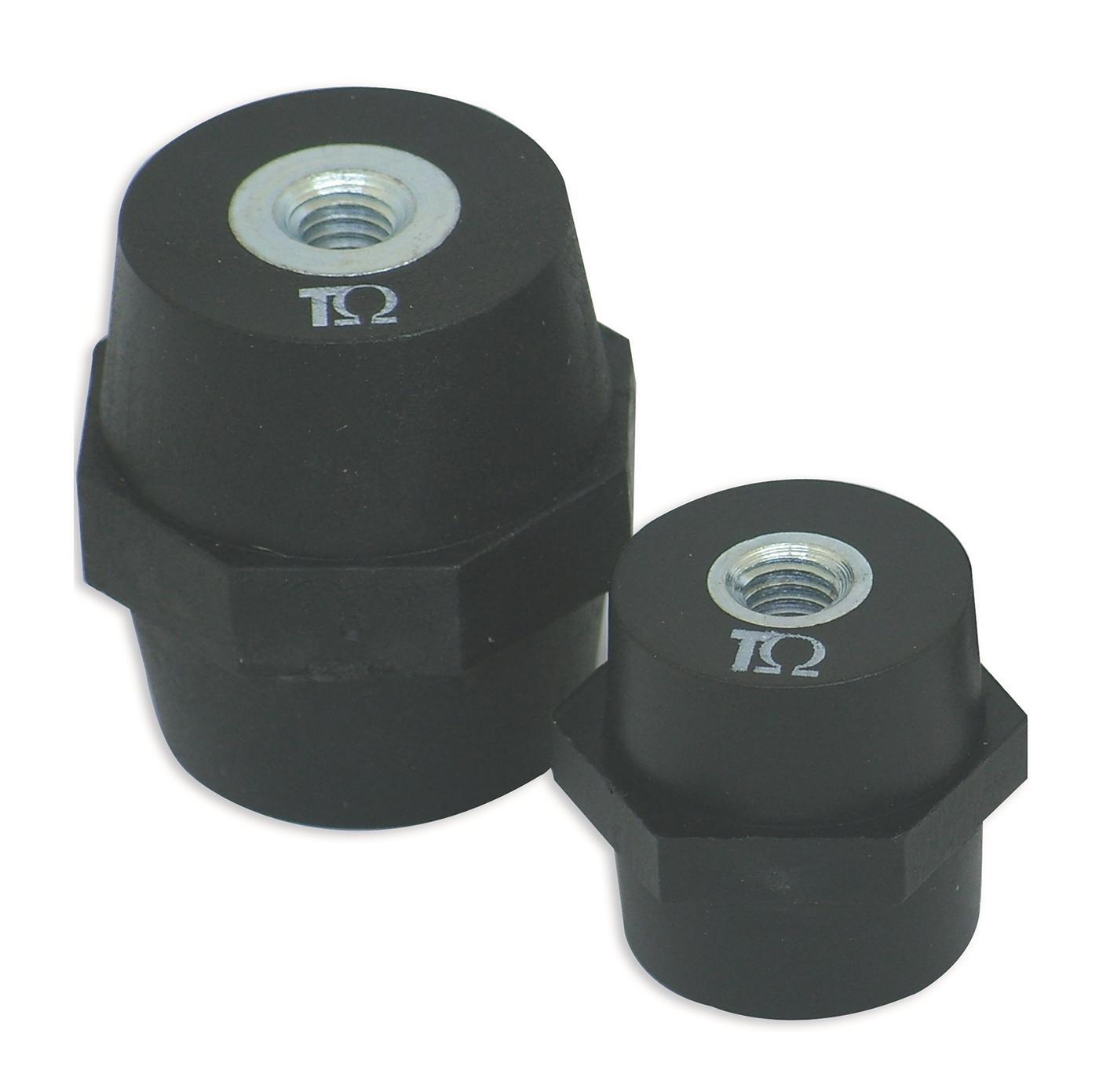 Isolatore di bassa tensione nero, H=45mm - M8 Isolatore di bassa tensione nero, H=45mm - M8