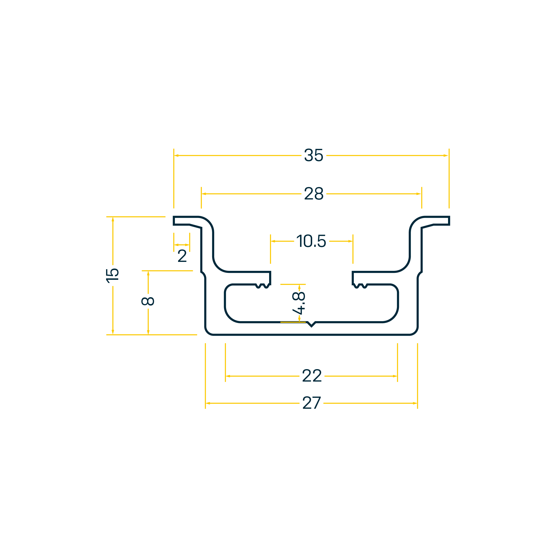 GA2033 Apparatus rail AS.35.3 GA2033 Apparatus rail AS.35.3
