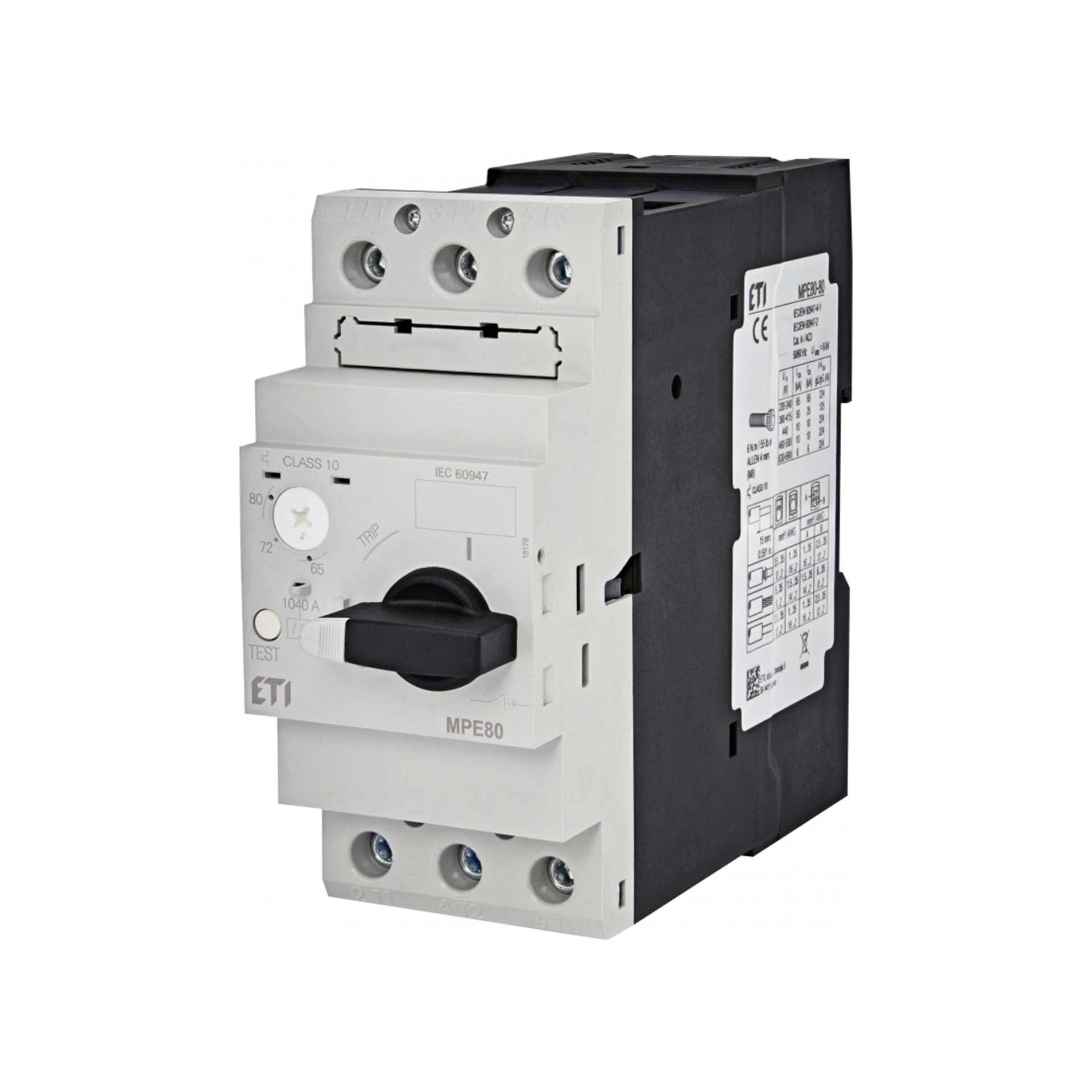 Interruttore automatico di protezione motore MPE80 / 65 - 80A