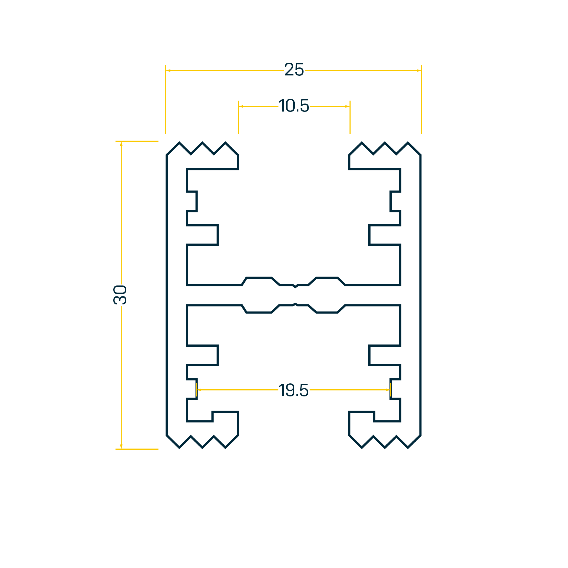 BS 25.3 Rail de fixation BS 25.3 Rail de fixation