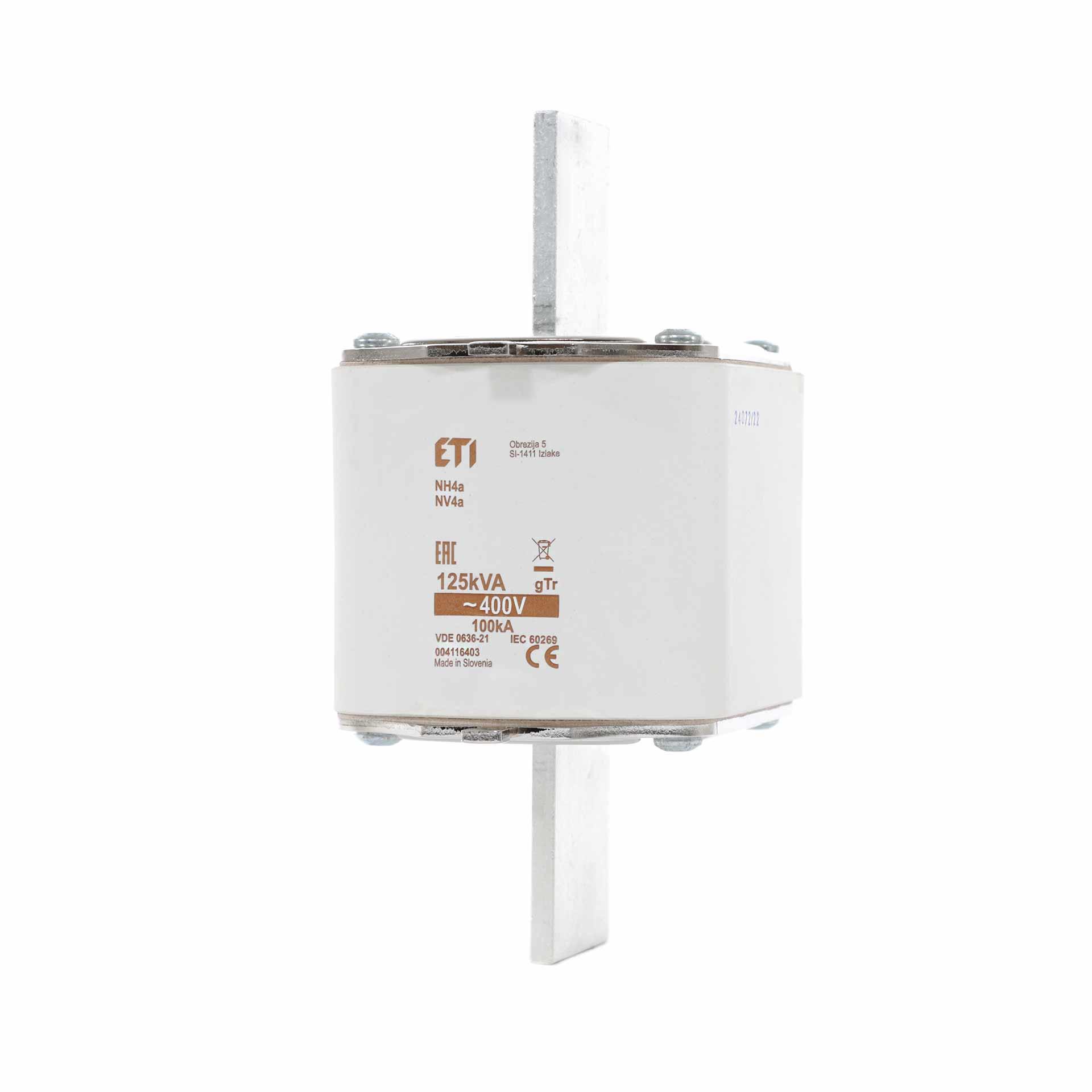 Fusibile NH da 4A, 180A per la protezione dei trasformatori 125kVA, gTr