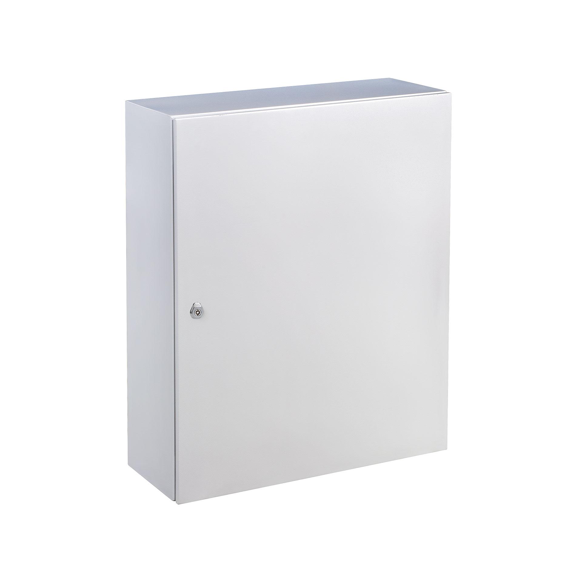 Custodia a parete IP66, RAL 7035, LxAxP 800x1000x300 mm, con piastra di montaggio