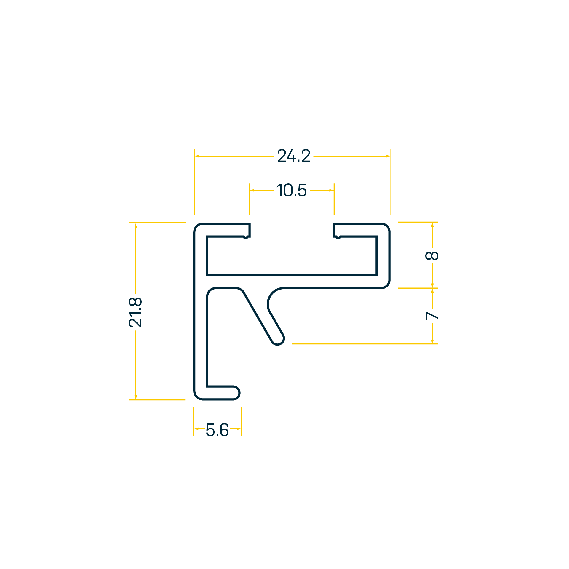 GA2029 Rail de fixation BS.24.2