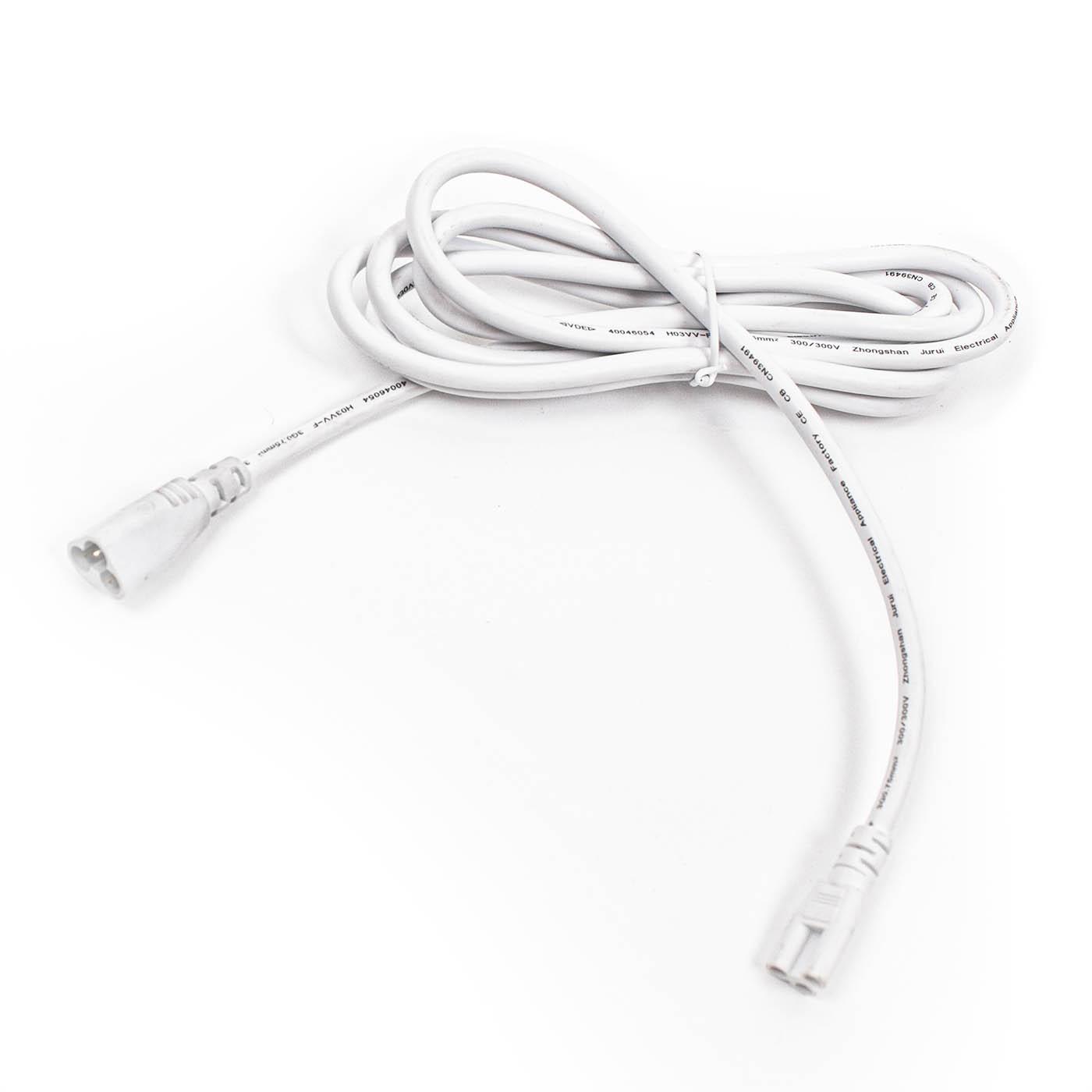 Connecting cable 600mm, white, lamp-lamp, 230V AC