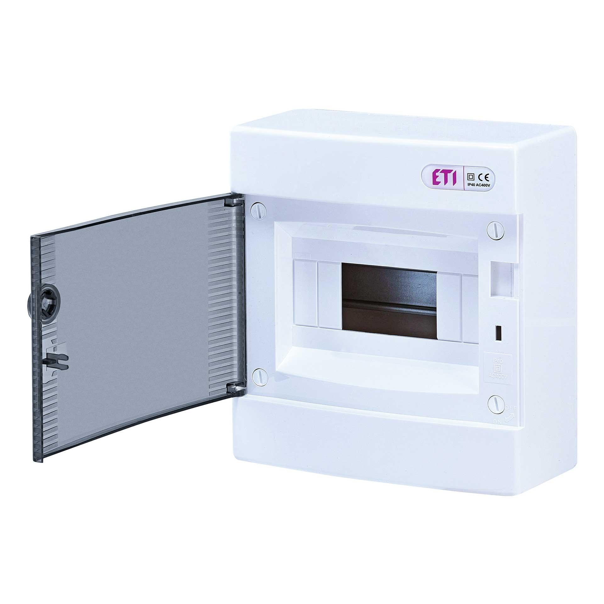 Distributore a parete con porta trasparente "ECT-8-PT", IP40, modulo 1x8 (8M)