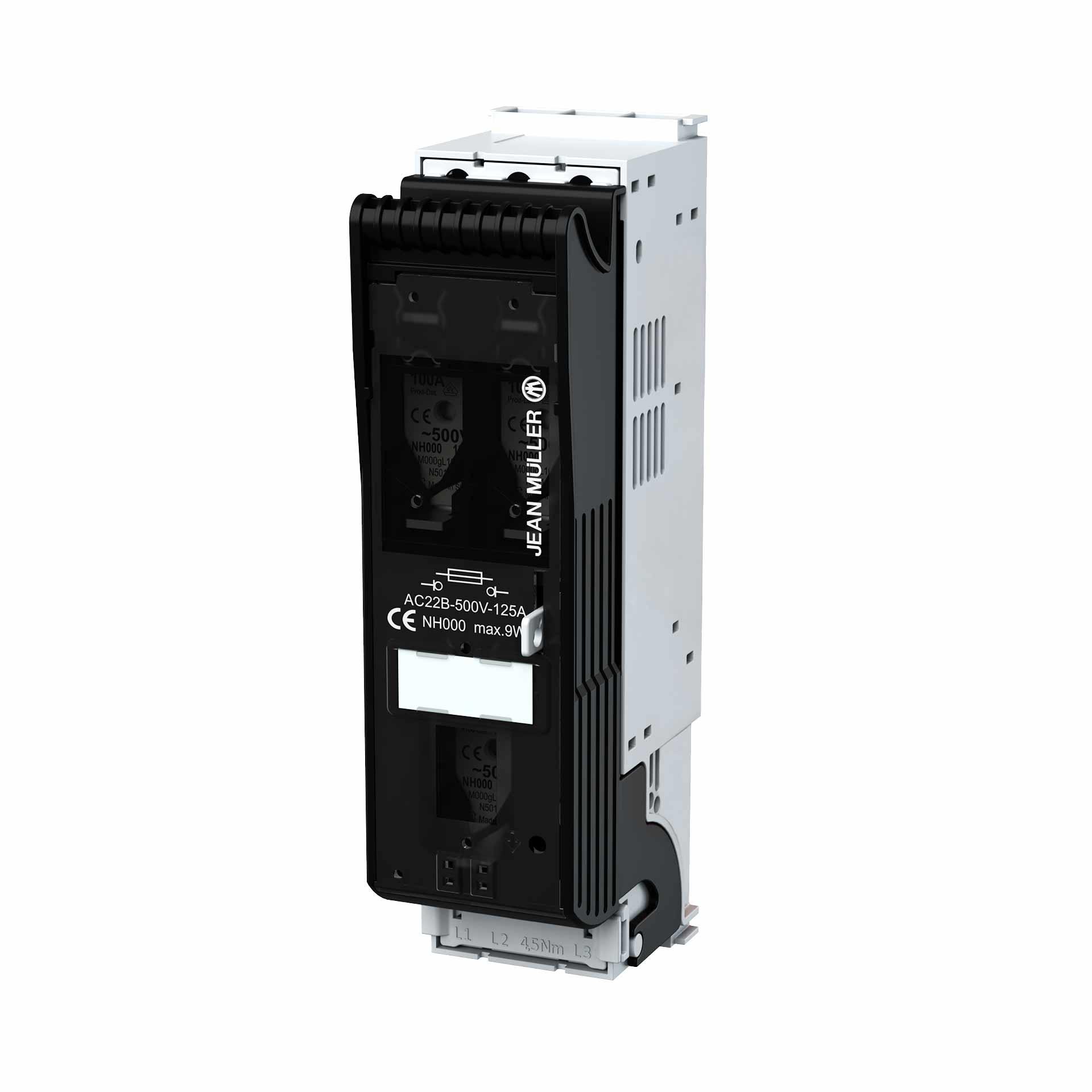 NH fuse switch-disconnector size 000, 3P, max. 125A, KETO-000-3/F50/AOU (surface mounting) NH fuse switch-disconnector size 000, 3P, max. 125A, KETO-000-3/F50/AOU (surface mounting)