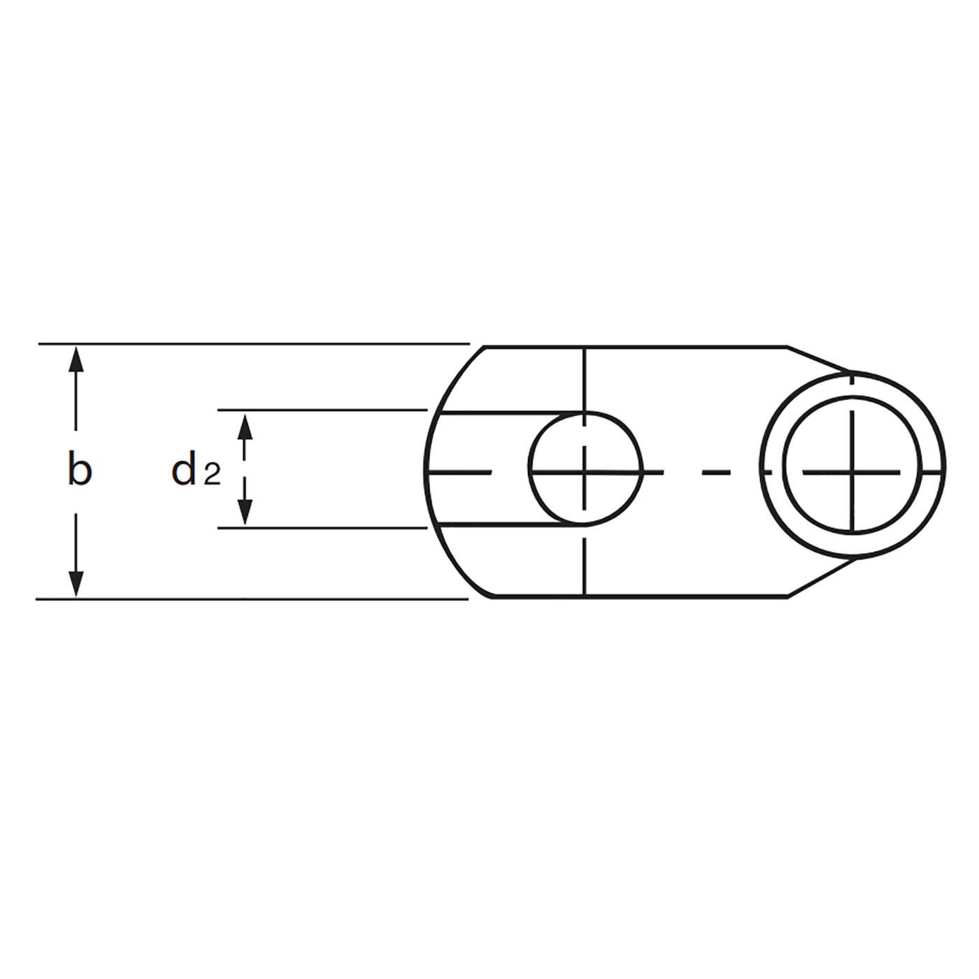 Capicorda tubolari angolari 90° stagnati / 25mm² / M6