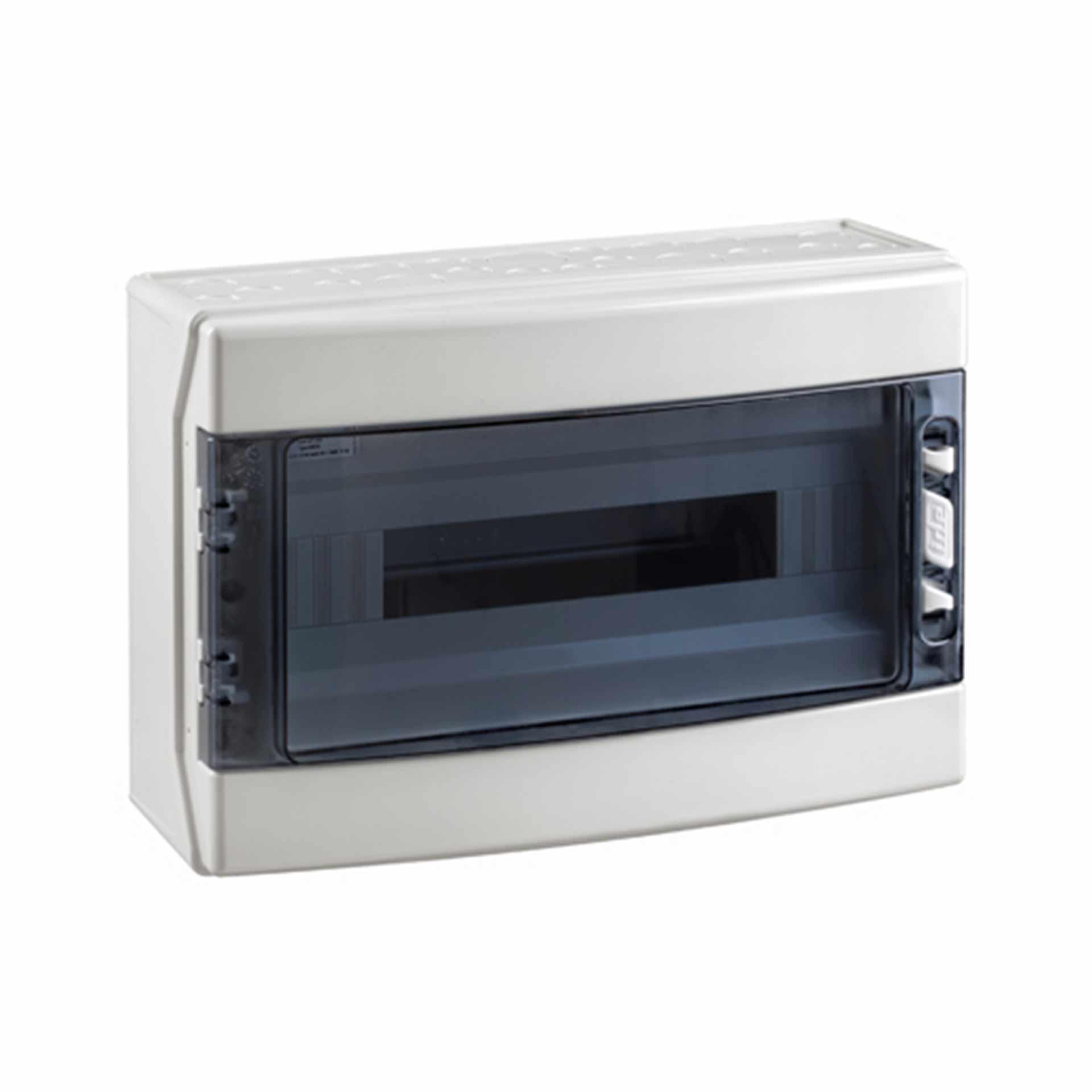 Aufputzverteiler "CDN18PT/RR" mit transparenter Tür, IP65, 1x18 Modul (18M)