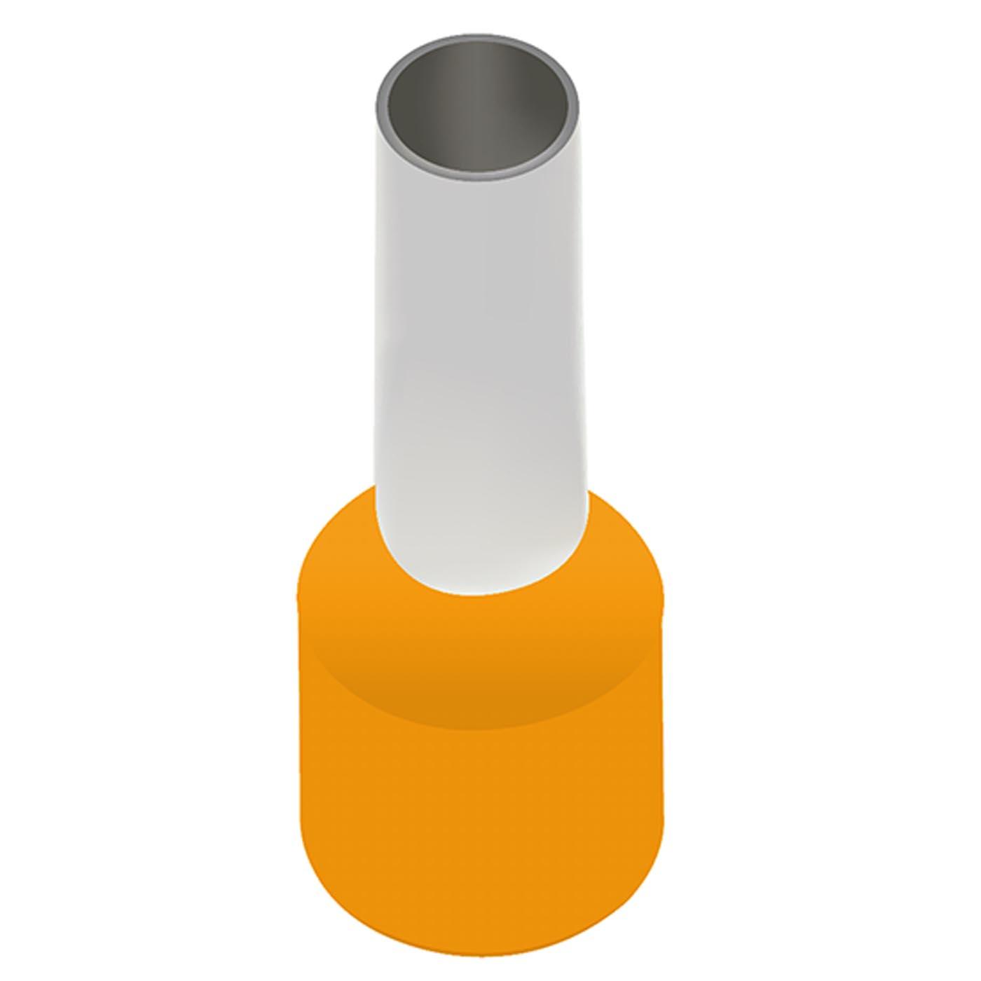 Ghiere isolate (TE) arancione / 4mm² / 18mm, VPE 100 pz. Ghiere isolate (TE) arancione / 4mm² / 18mm, VPE 100 pz.