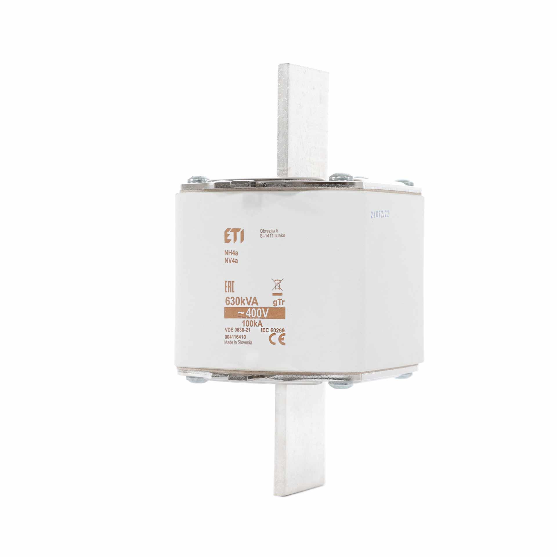 Fusibile NH da 4A, 909A per la protezione del trasformatore 630kVA, gTr