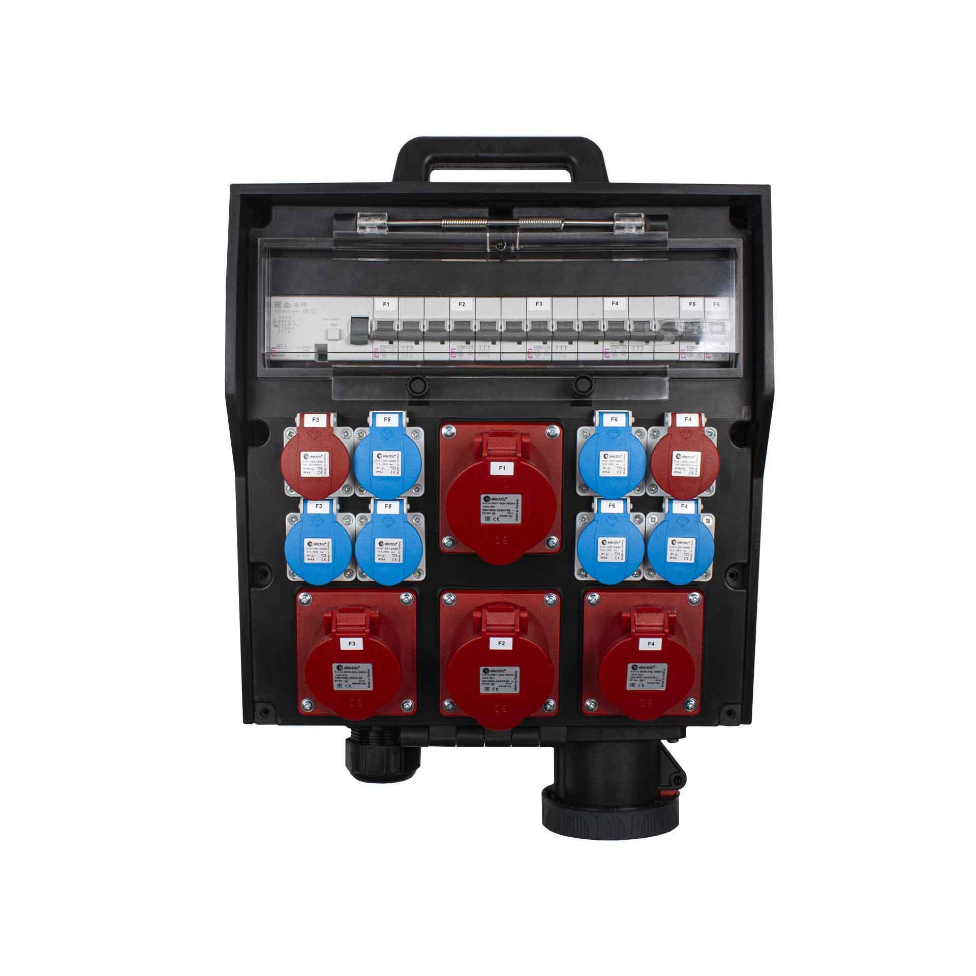 Distributeur de courant en caoutchouc dur 371S-13 63A