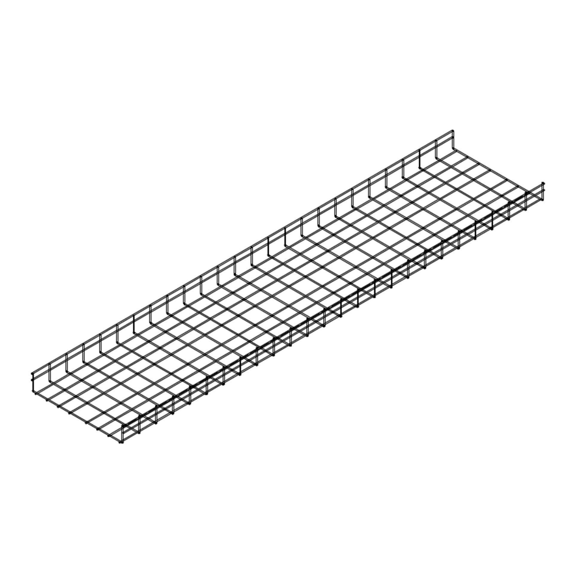 Griglia a U isolata, senza alogeni, 412x74x1879 mm, grigio chiaro RAL 7035 Griglia a U isolata, senza alogeni, 412x74x1879 mm, grigio chiaro RAL 7035