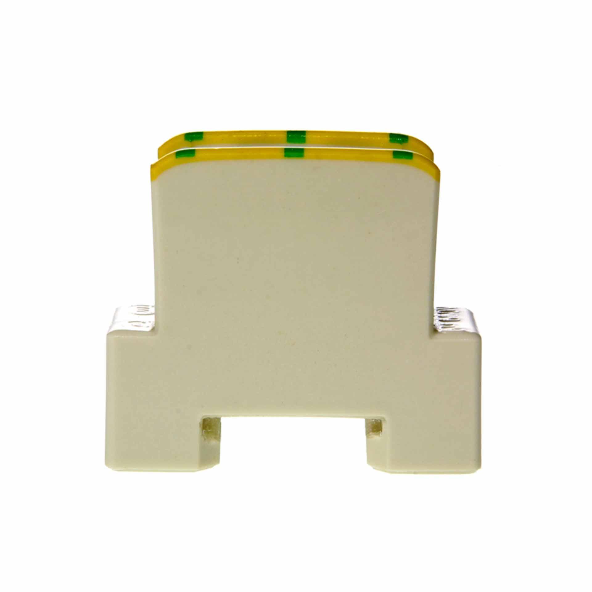Terminale di derivazione in steatite 6 mm², a 2 conduttori, verde-giallo Terminale di derivazione in steatite 6 mm², a 2 conduttori, verde-giallo