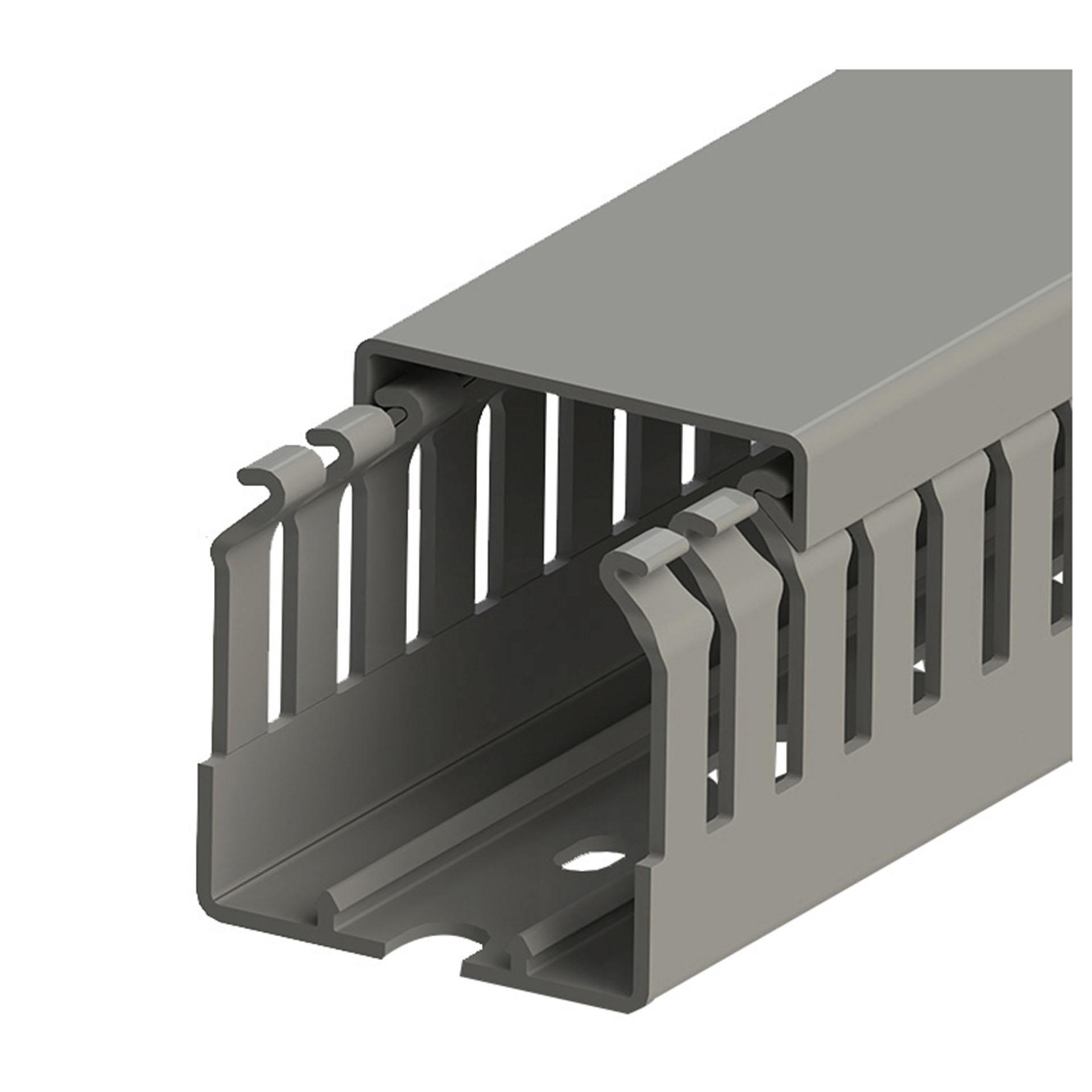 Canalina passacavi in PVC grigio (VK-GN) / 40x40 mm (LxA)