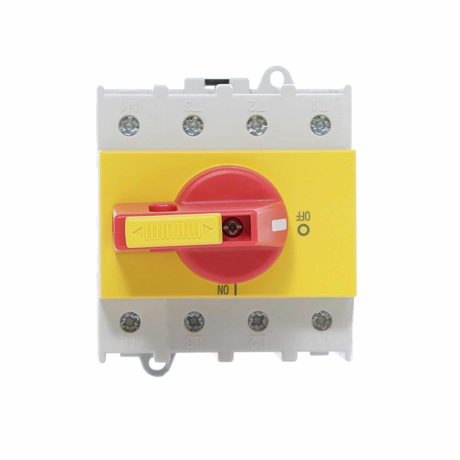 EMERGENCY STOP switch-disconnector with locking device, 4-pole, 85A, 30 kW