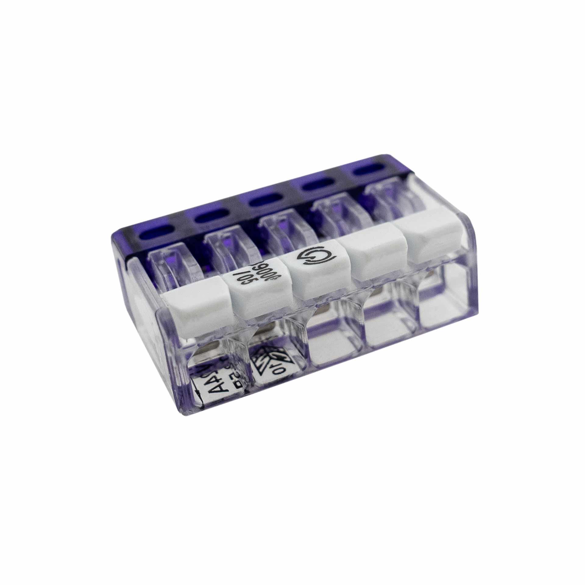 Terminale a scatola con leva, 0,2...2,5 mm², 5 conduttori Terminale a scatola con leva, 0,2...2,5 mm², 5 conduttori