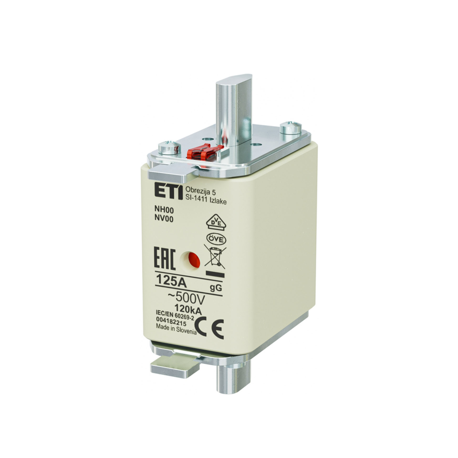 NH fuse size 00 125A, characteristic gL-gG 500V NH fuse size 00 125A, characteristic gL-gG 500V