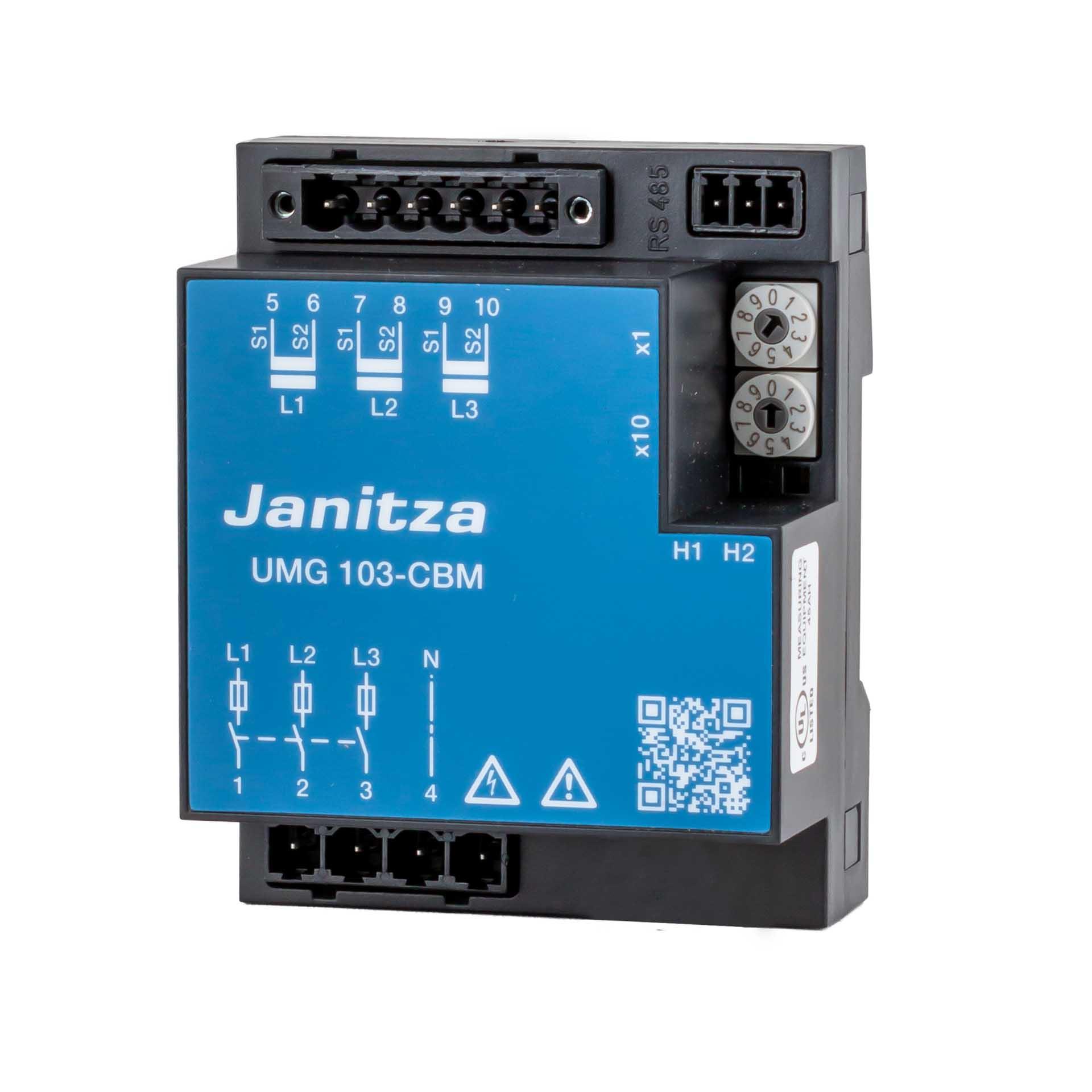 Analizzatore di energia compatto Janitza UMG 103-CBM (per montaggio su guida DIN)
