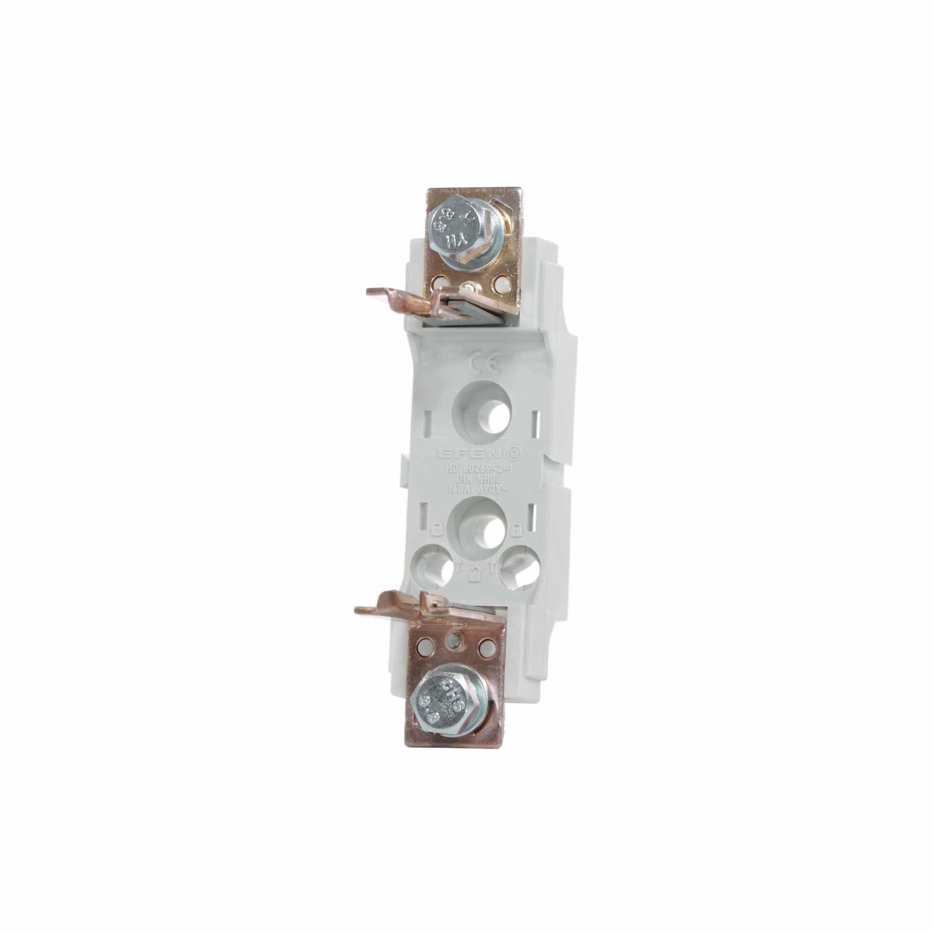 Struttura NH base fusibile 1P taglia 00 160A AC690V, alloggiabile, M8, incl. viti Struttura NH base fusibile 1P taglia 00 160A AC690V, alloggiabile, M8, incl. viti
