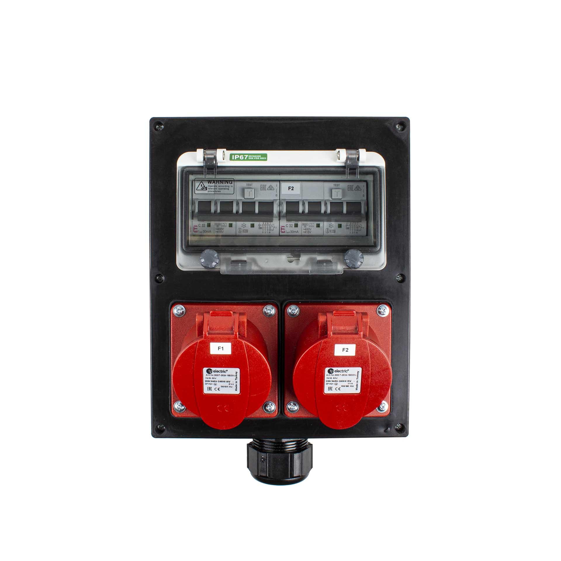 Distributeur de courant en caoutchouc dur 210S-02 63A PRO