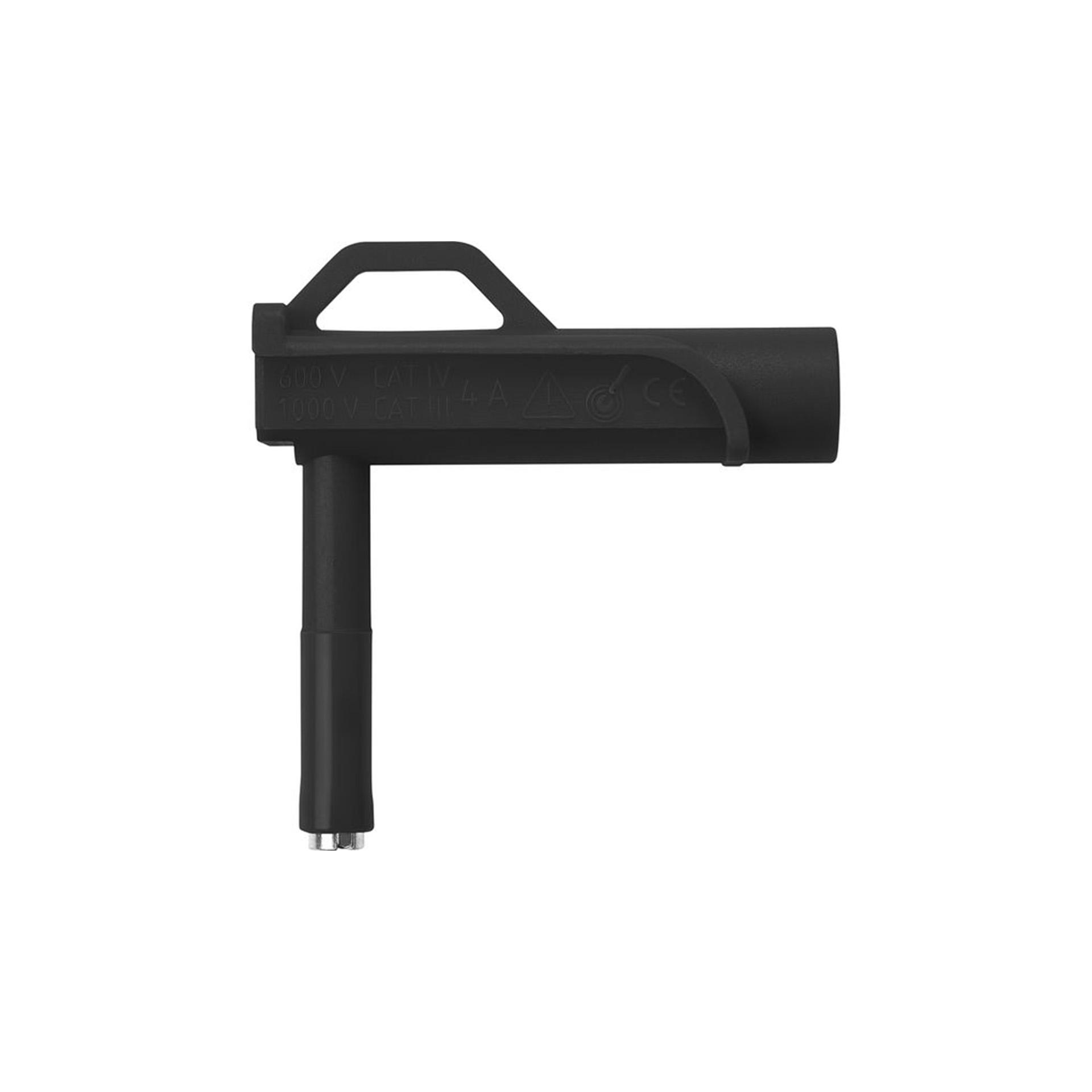 Magnetic adapter with safety socket for contacting screw heads, socket ø 4mm, black Magnetic adapter with safety socket for contacting screw heads, socket ø 4mm, black