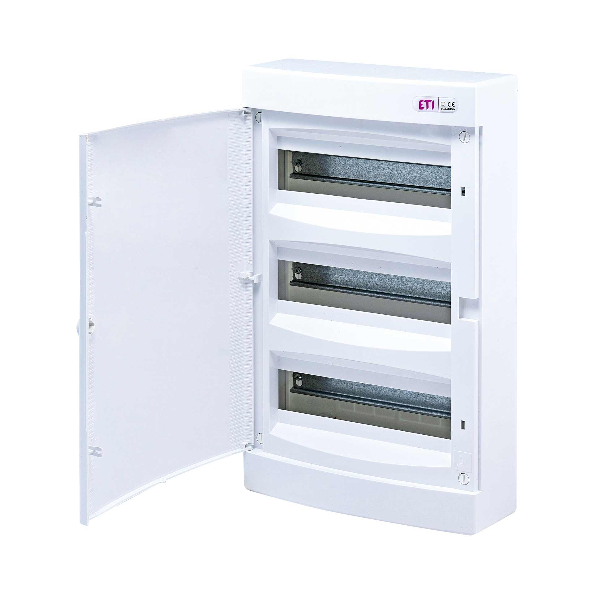 Quadro di distribuzione esterno con porta bianca "ECT-36-PO", IP40, 3x12 moduli (36M)