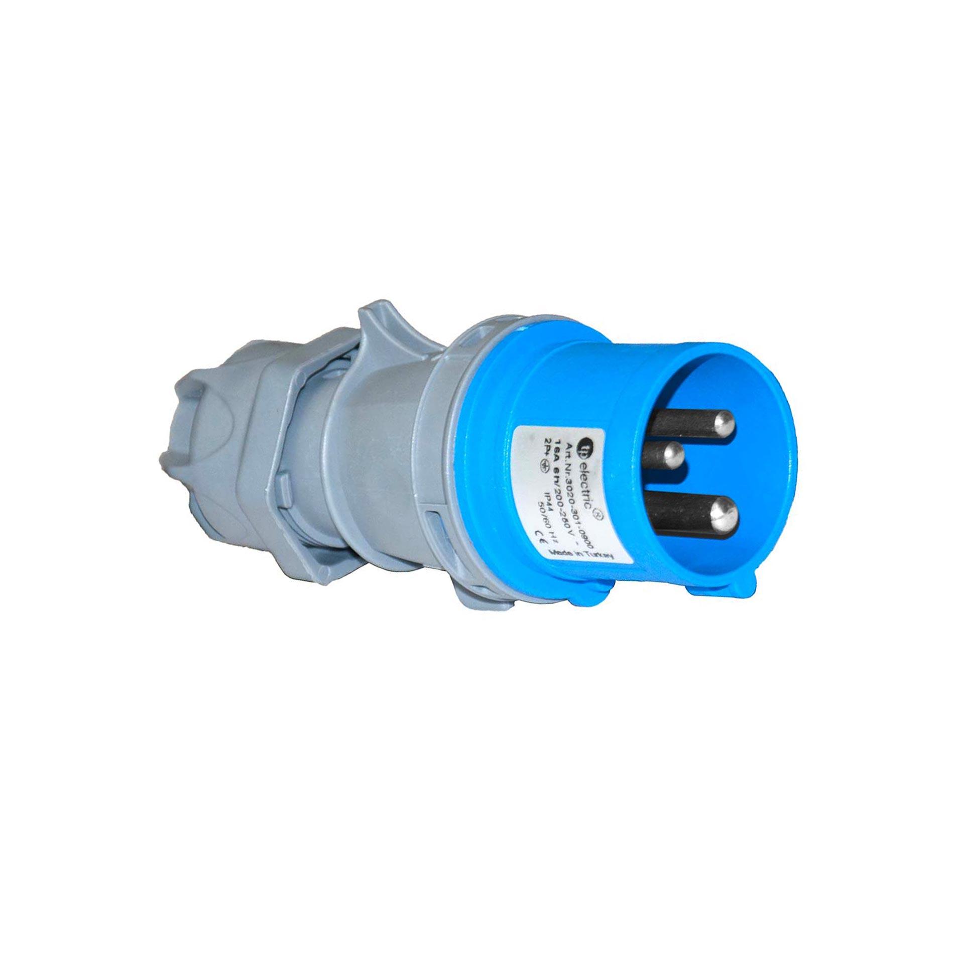 Spina CEE rapida 16A 3P 6h, 1PNE 230V, contatti nichelati, sistema Quick Connect brevettato