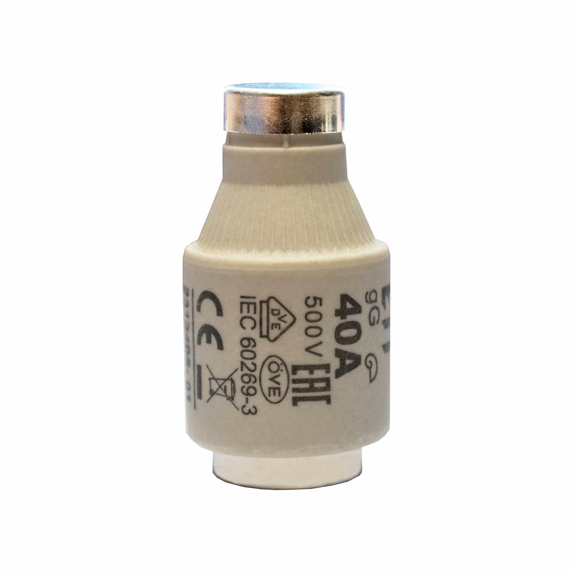 Fuse cartridge DIII gL/gG 40A, 500V (black) Fuse cartridge DIII gL/gG 40A, 500V (black)