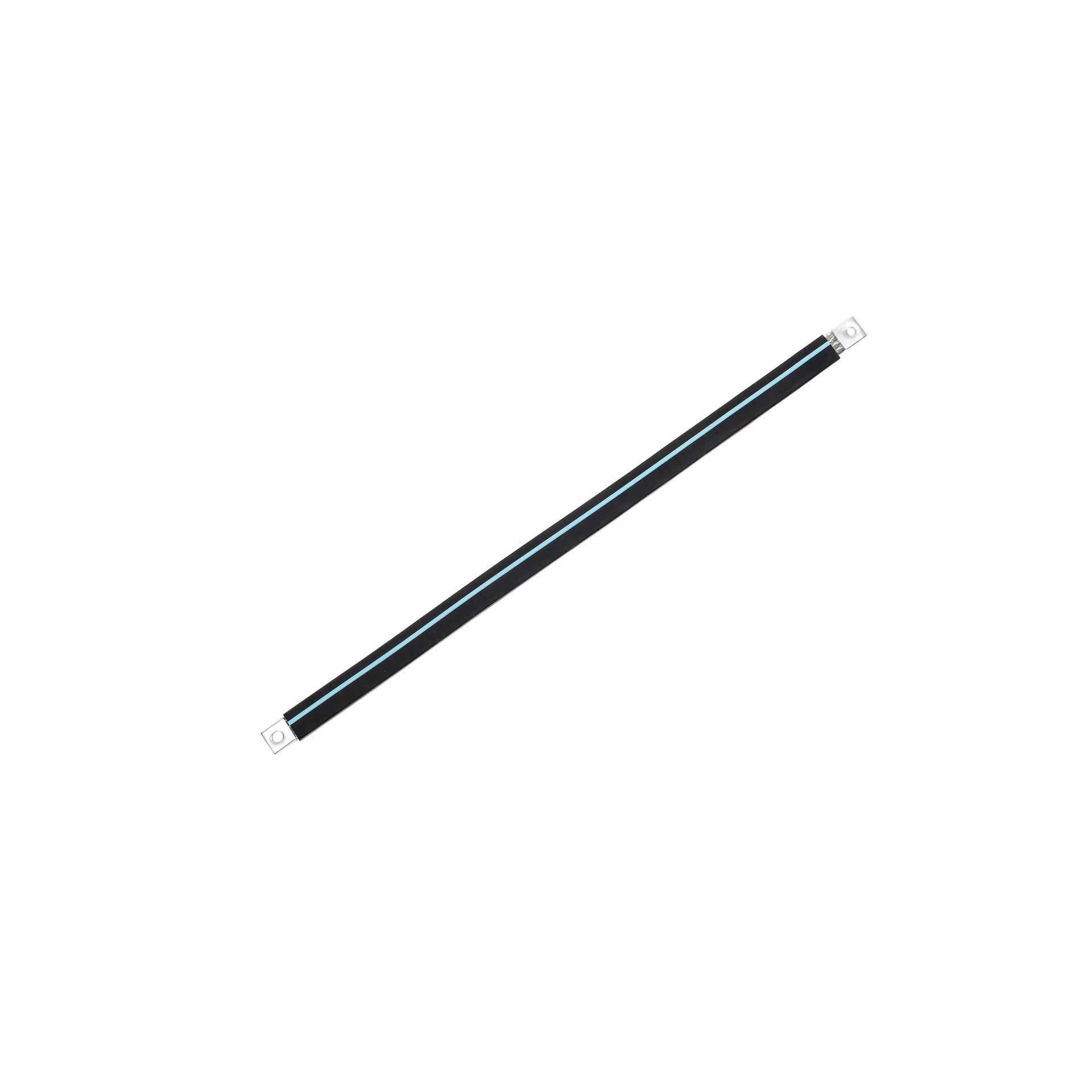 Capocorda isolato in treccia di rame stagnato "L:530mm" 85mm², 315A, M8 e M10, senza alogeni Capocorda isolato in treccia di rame stagnato "L:530mm" 85mm², 315A, M8 e M10, senza alogeni