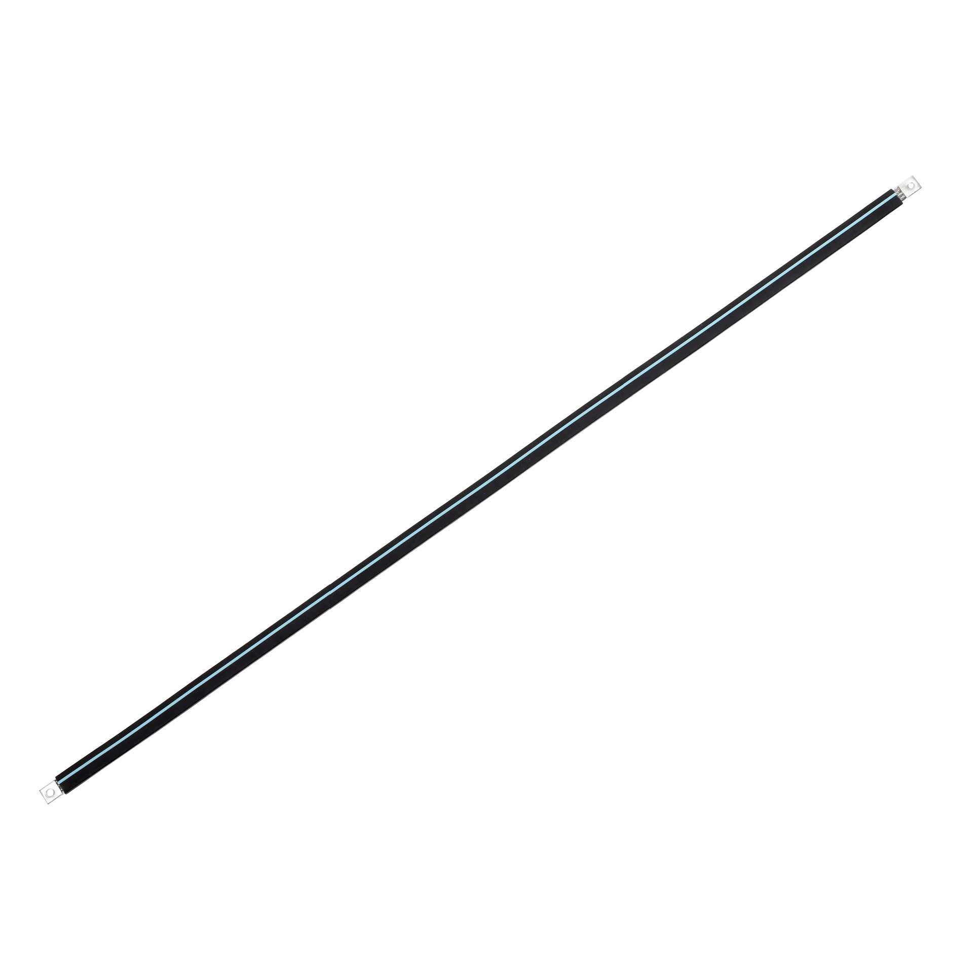 Isolierte Anschlusslasche aus Kupfergeflecht verzinnt L:1230mm 50mm2, 250A, 2x M10, Halogenfrei