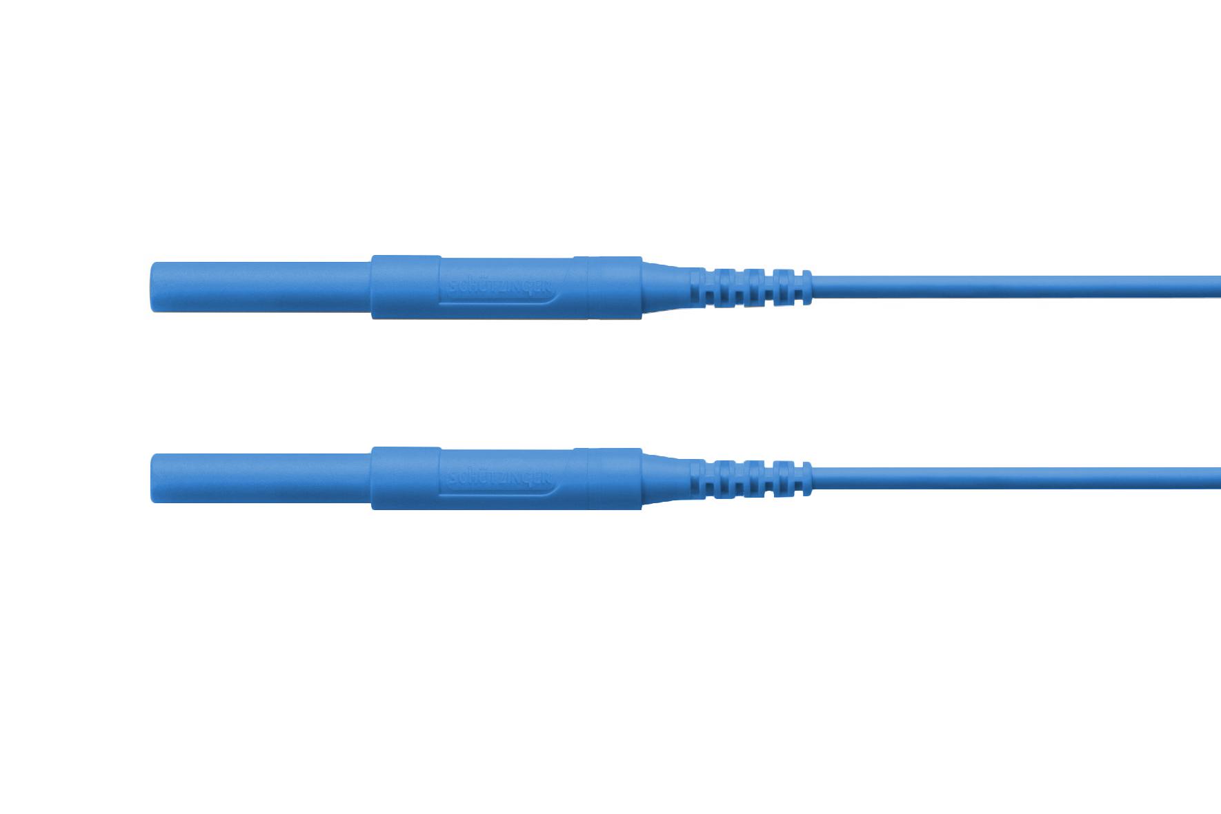 Fil de test de sécurité haute tension, Douille ø 4mm, AWG16, 1000mm, bleu