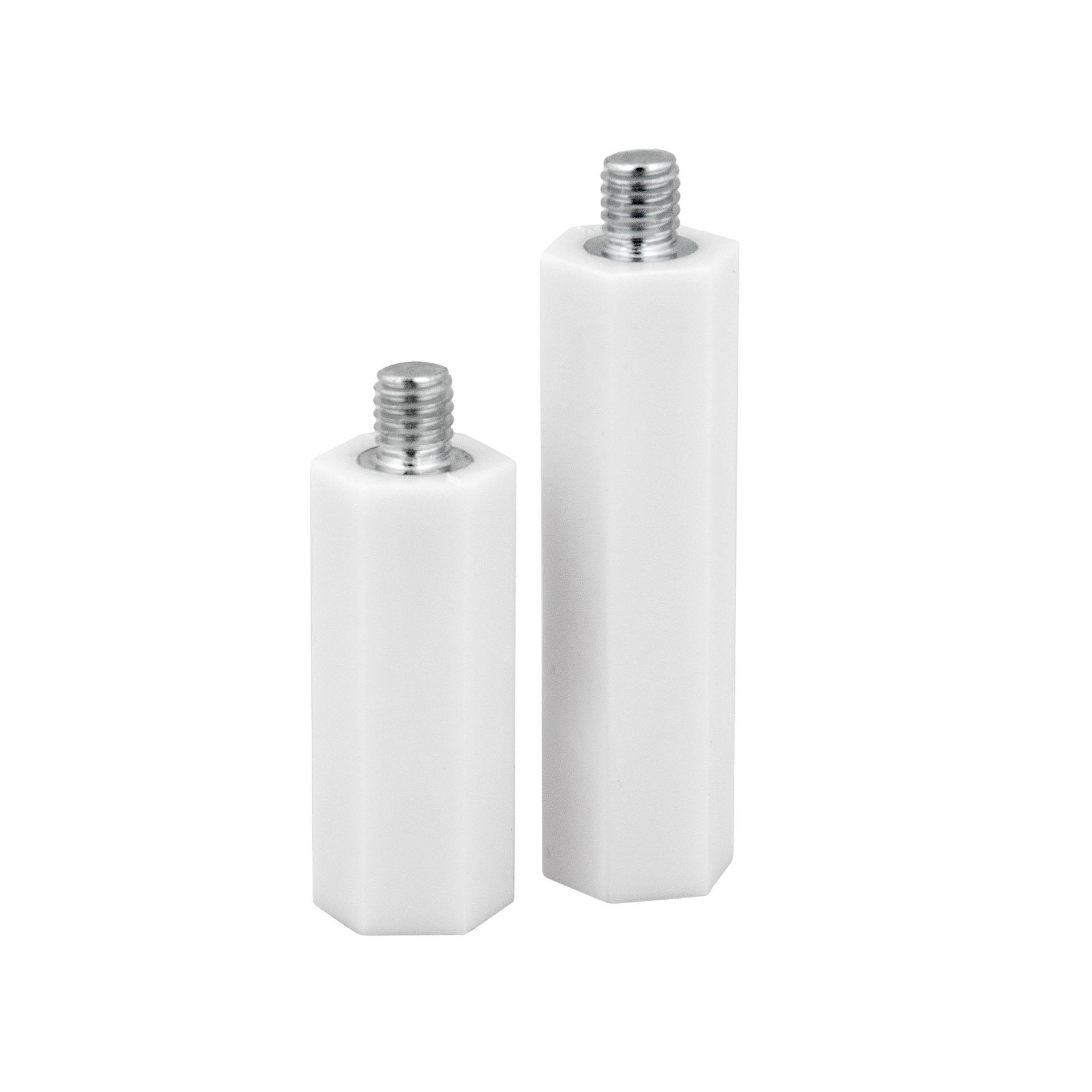 Bullone distanziatore isolato M6, bianco, 50 mm