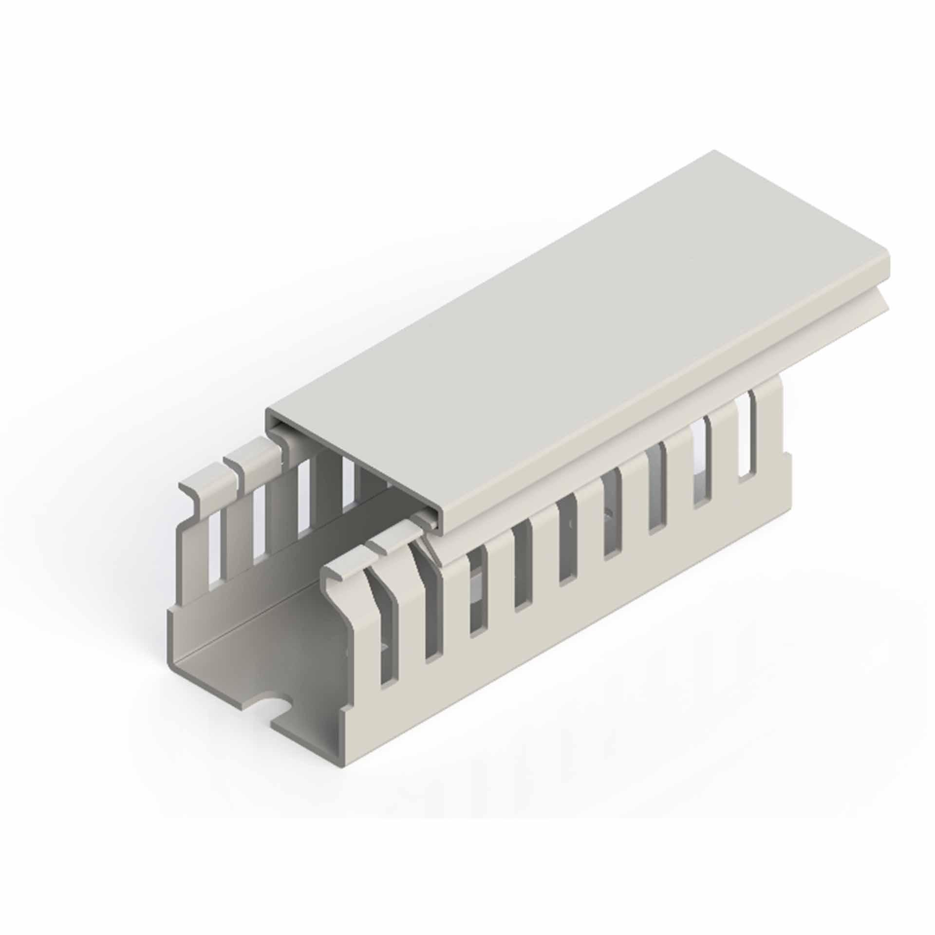 Cable duct halogen-free light grey (VK-GN) / 40x40mm (WxH)