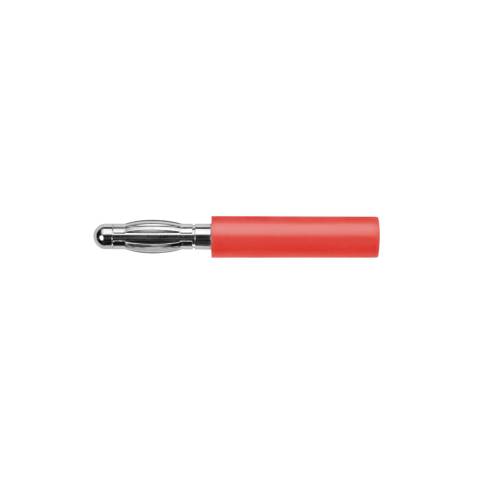 Adapter for adapting sockets from ø 4mm to ø 4mm safety system, red Adapter for adapting sockets from ø 4mm to ø 4mm safety system, red