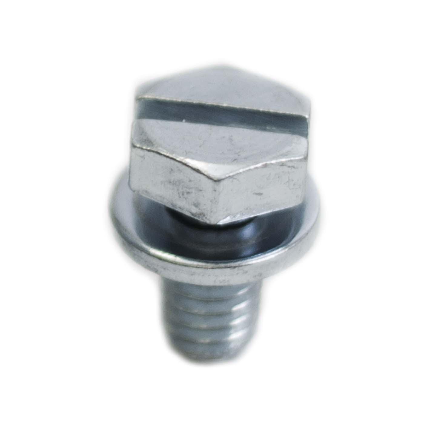 Vite a testa esagonale con intaglio e rondella M6x10 mm Vite a testa esagonale con intaglio e rondella M6x10 mm