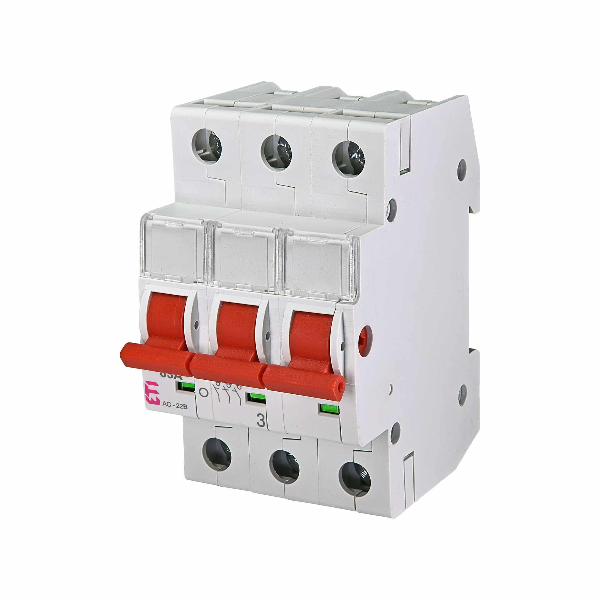 REG interruttore di manovra-sezionatore tripolare, 1-63A, tipo SV 363 REG interruttore di manovra-sezionatore tripolare, 1-63A, tipo SV 363
