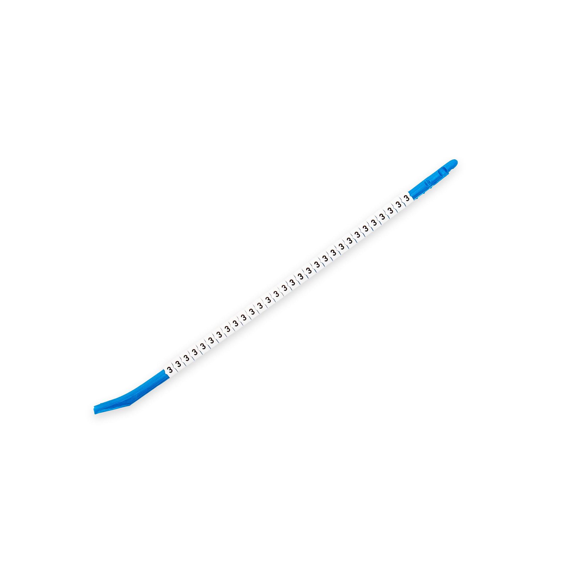 Marking grommets "3", 4 - 6mm2, white, pack of 300 pieces