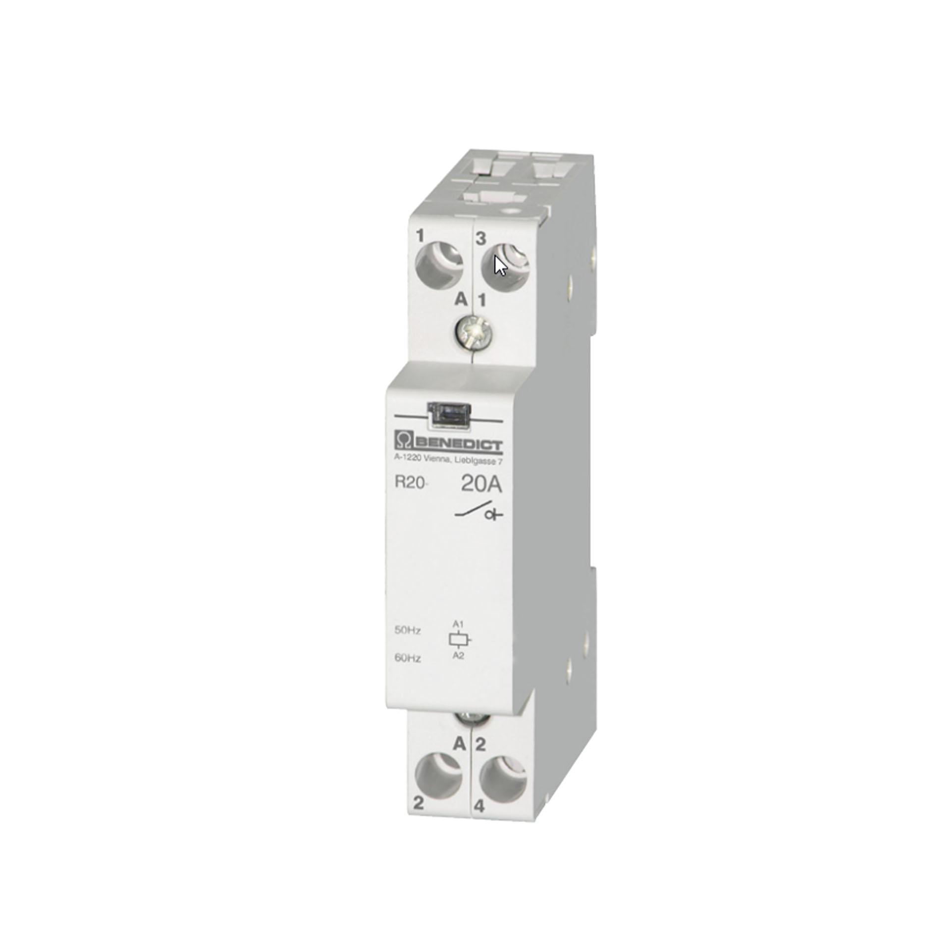 Contattore di installazione a 2 poli, 2S, 20A AC1, R20-20 48V AC
