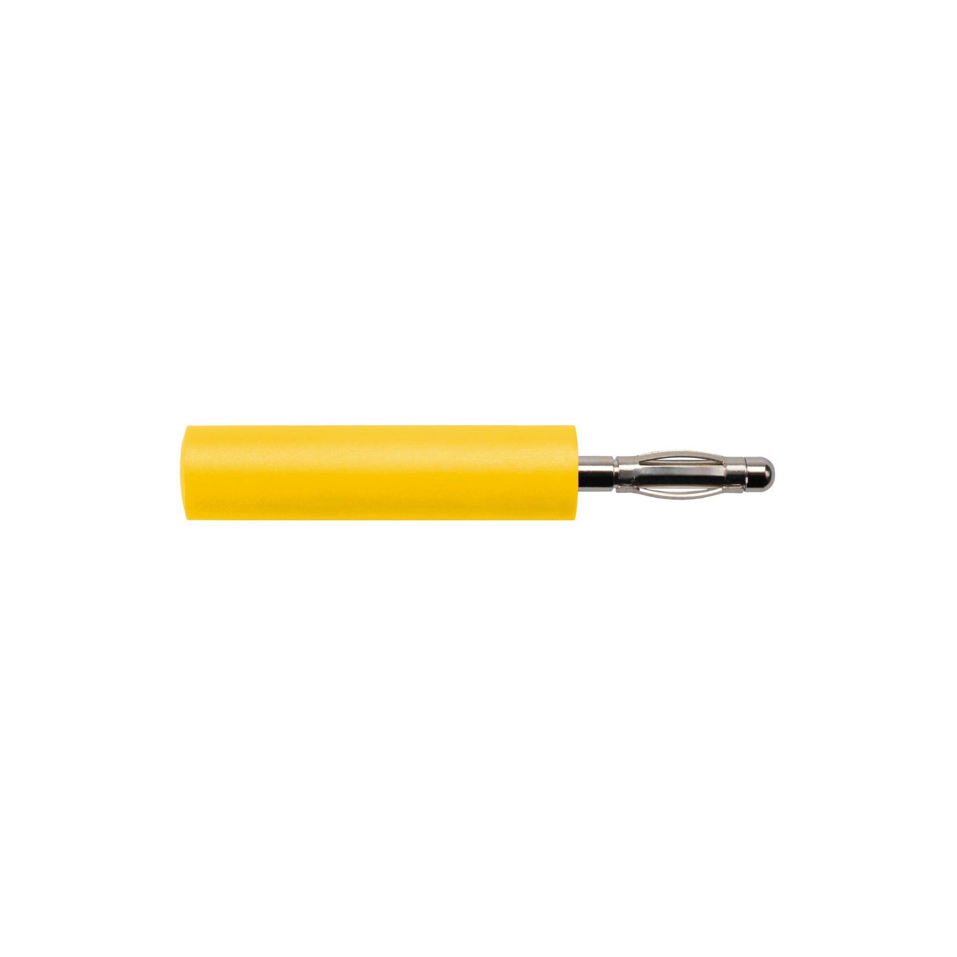 Adapter for adapting sockets from ø 2mm to ø 4mm Safety system yellow Adapter for adapting sockets from ø 2mm to ø 4mm Safety system yellow