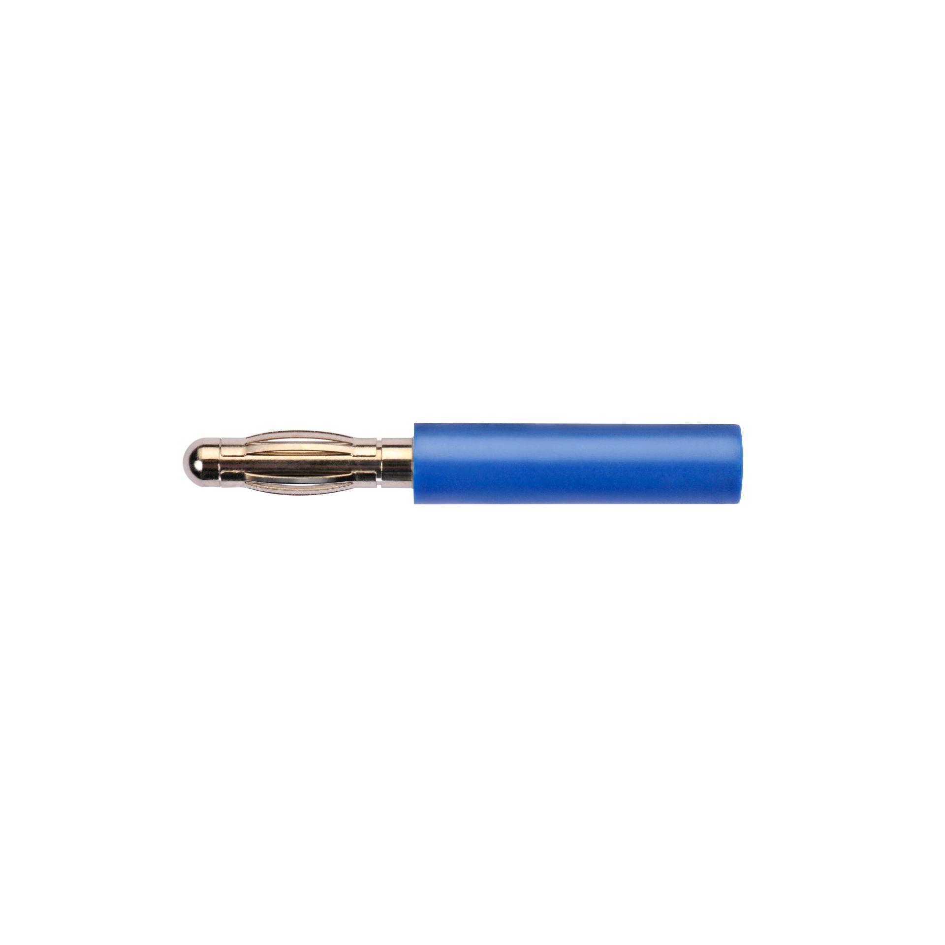 Adapter for adapting sockets from ø 4mm to ø 4mm safety system, blue Adapter for adapting sockets from ø 4mm to ø 4mm safety system, blue