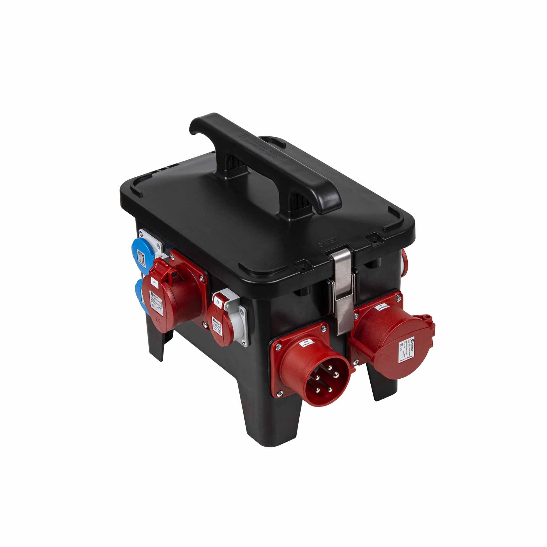 Distributore di corrente da cantiere in plastica BLACK-BOX-10 32A Distributore di corrente da cantiere in plastica BLACK-BOX-10 32A