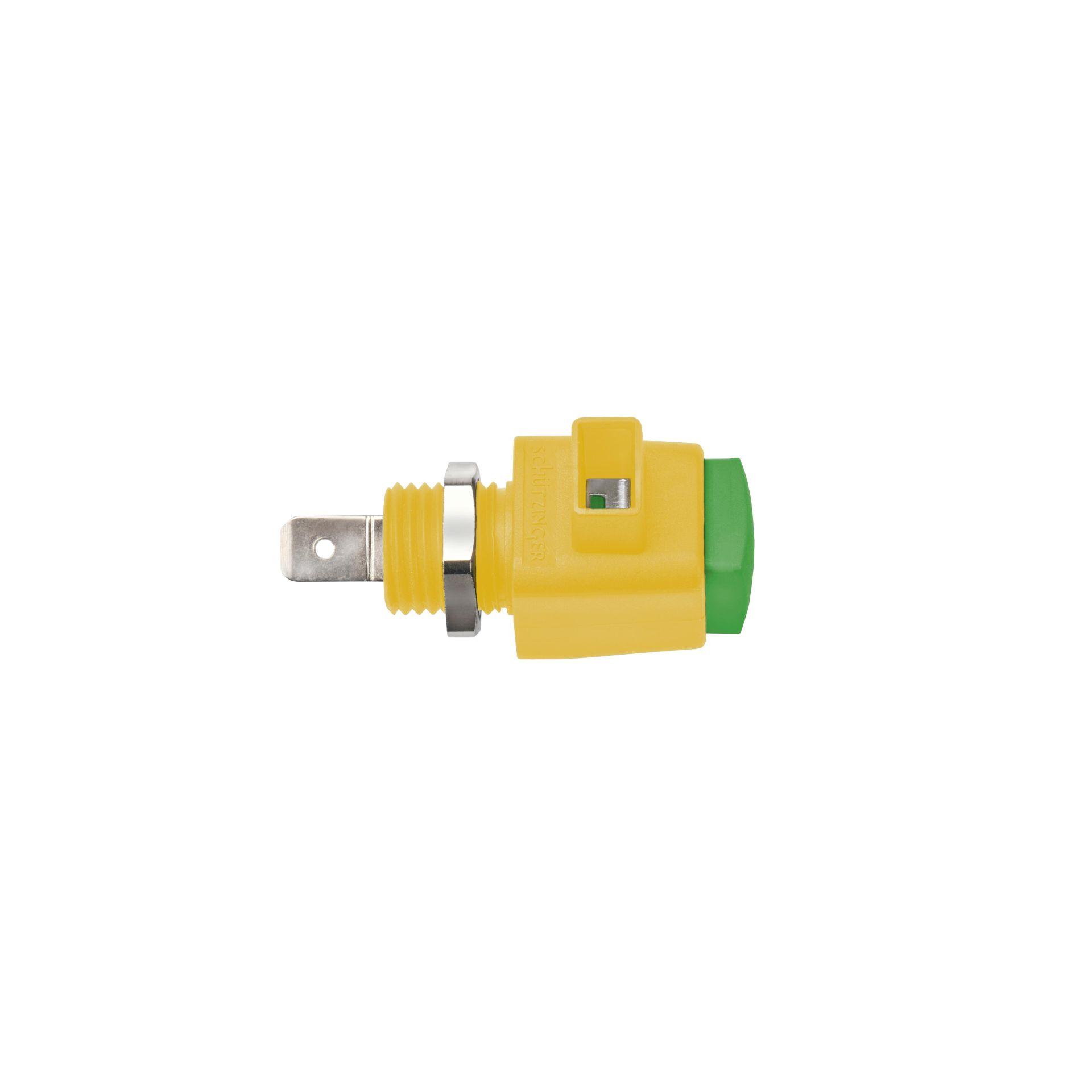Morsetto di sicurezza a sgancio rapido verde-giallo Morsetto di sicurezza a sgancio rapido verde-giallo