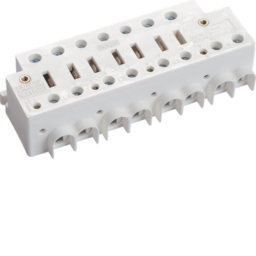 Hager Morsetto a innesto per contatore, universaleZ, corrente trifase 100 A, con morsetti di collegamento TRE, KJ31CH