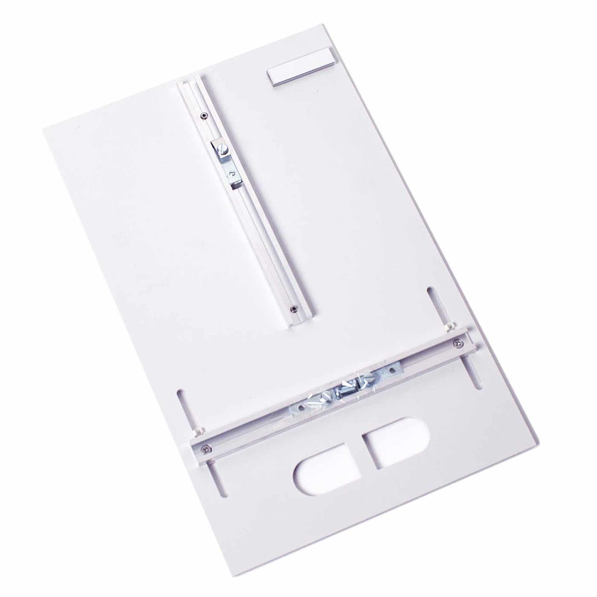 Plaque compteur EWZ avec séparation, sans trous de fixation, 250x400mm, polystyrène 7035 gris clair